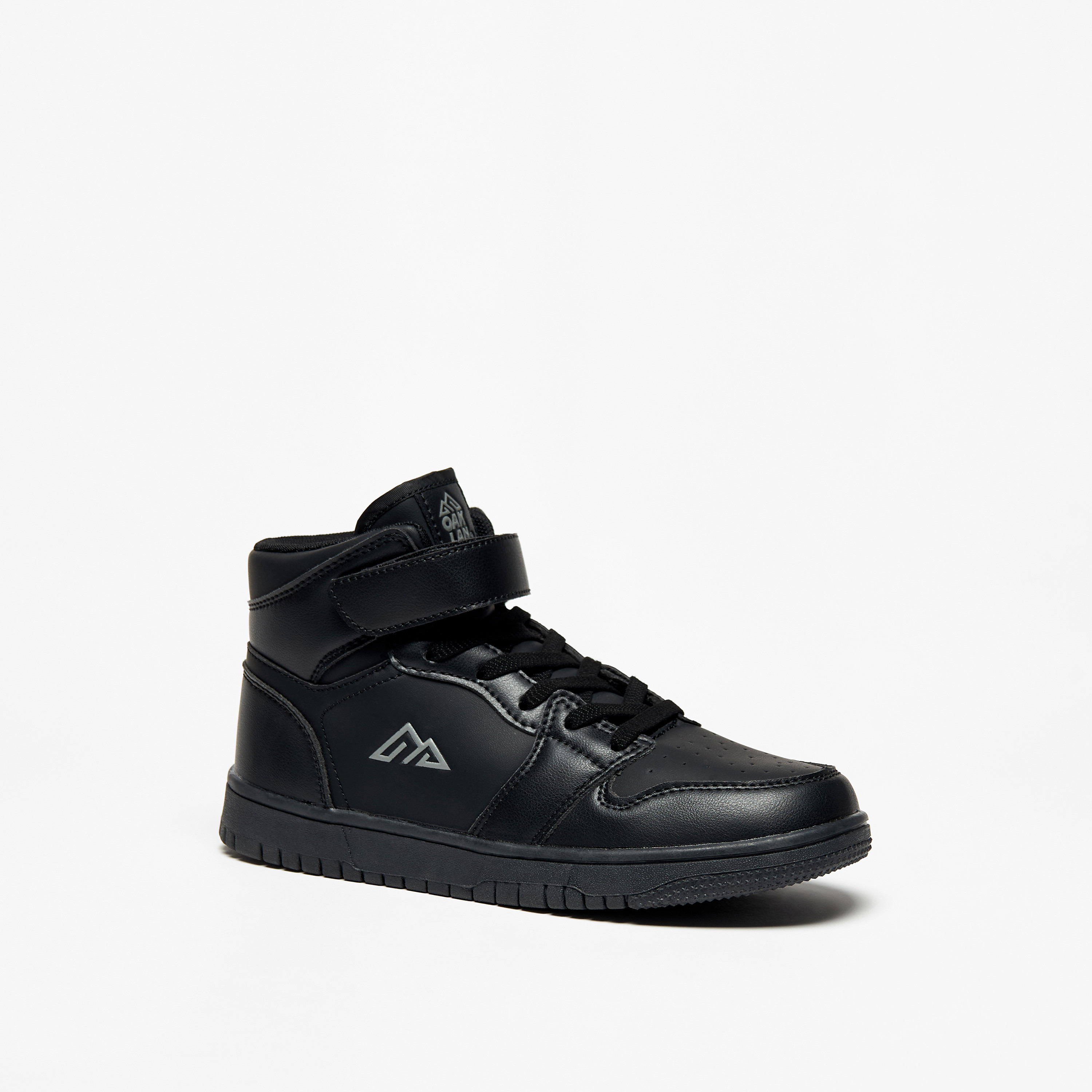Oaklan by Shoexpress Kids Panelled High-Top Sneakers with Hook and Loop Closure-girls-shoes-sneakers-image-1