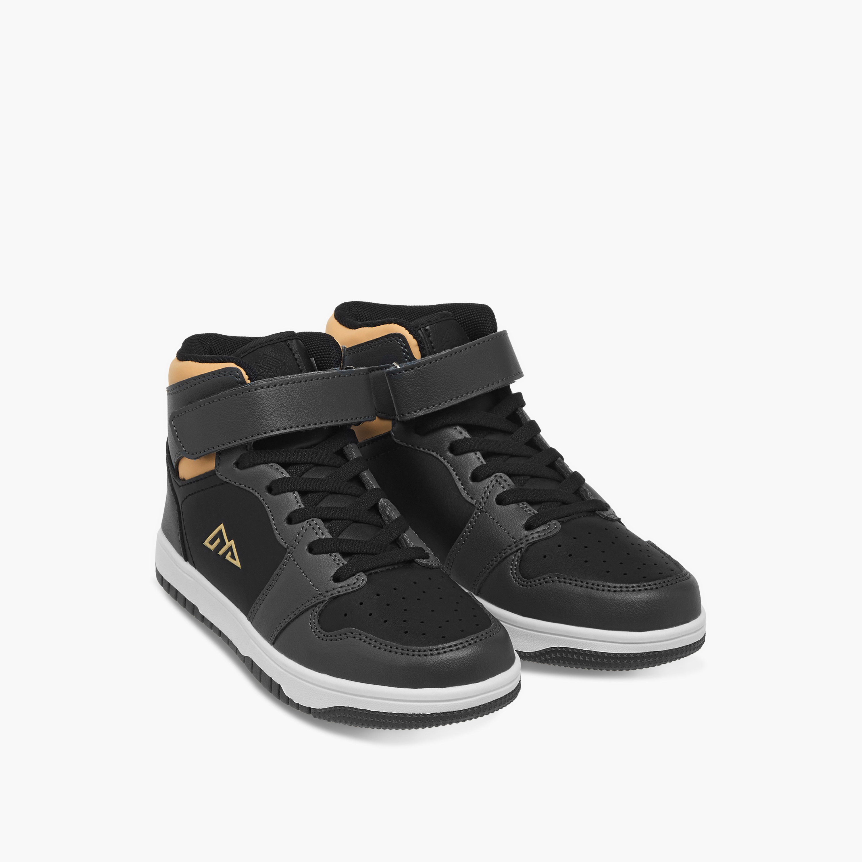 حذاء سنيكرز بشريط إغلاق لاصق ورقبة عالية للأطفال من أوكلان من شو إكسبرس-girls-shoes-sneakers-image-1