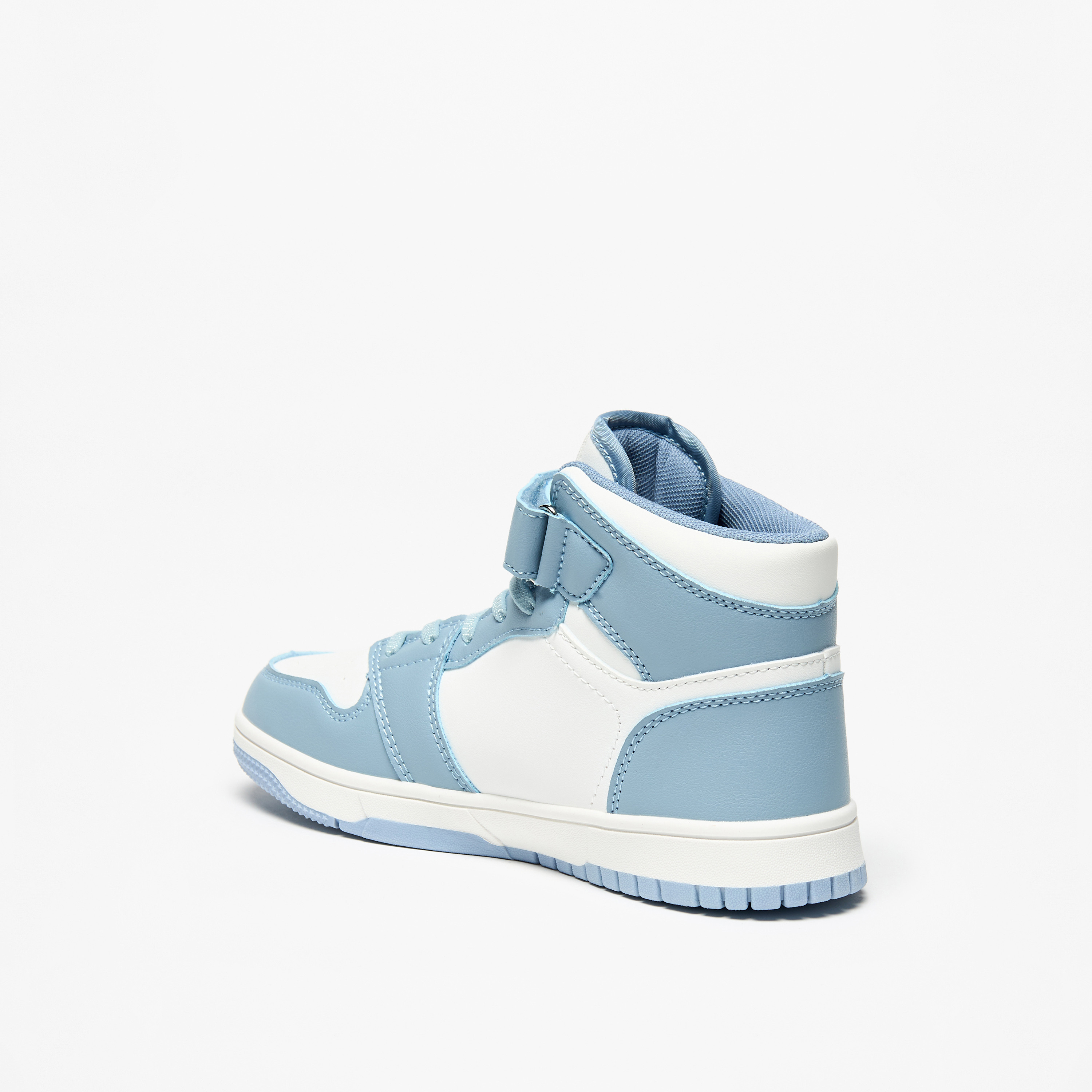 Oaklan by Shoexpress Panelled High Top Sneakers with Hook and Loop Closure-girls-shoes-sneakers-image-2