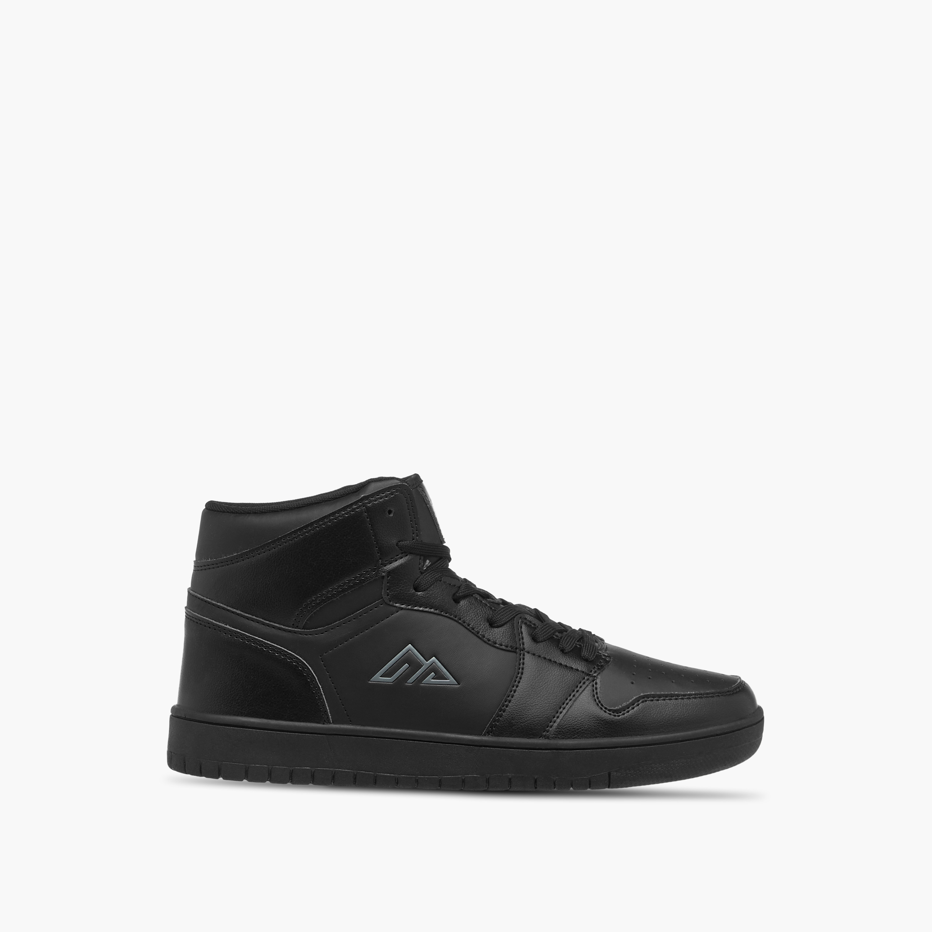 Oaklan by Shoexpress Panelled High Cut Sneakers with Lace-Up Closure-men-shoes-sneakers-image-3