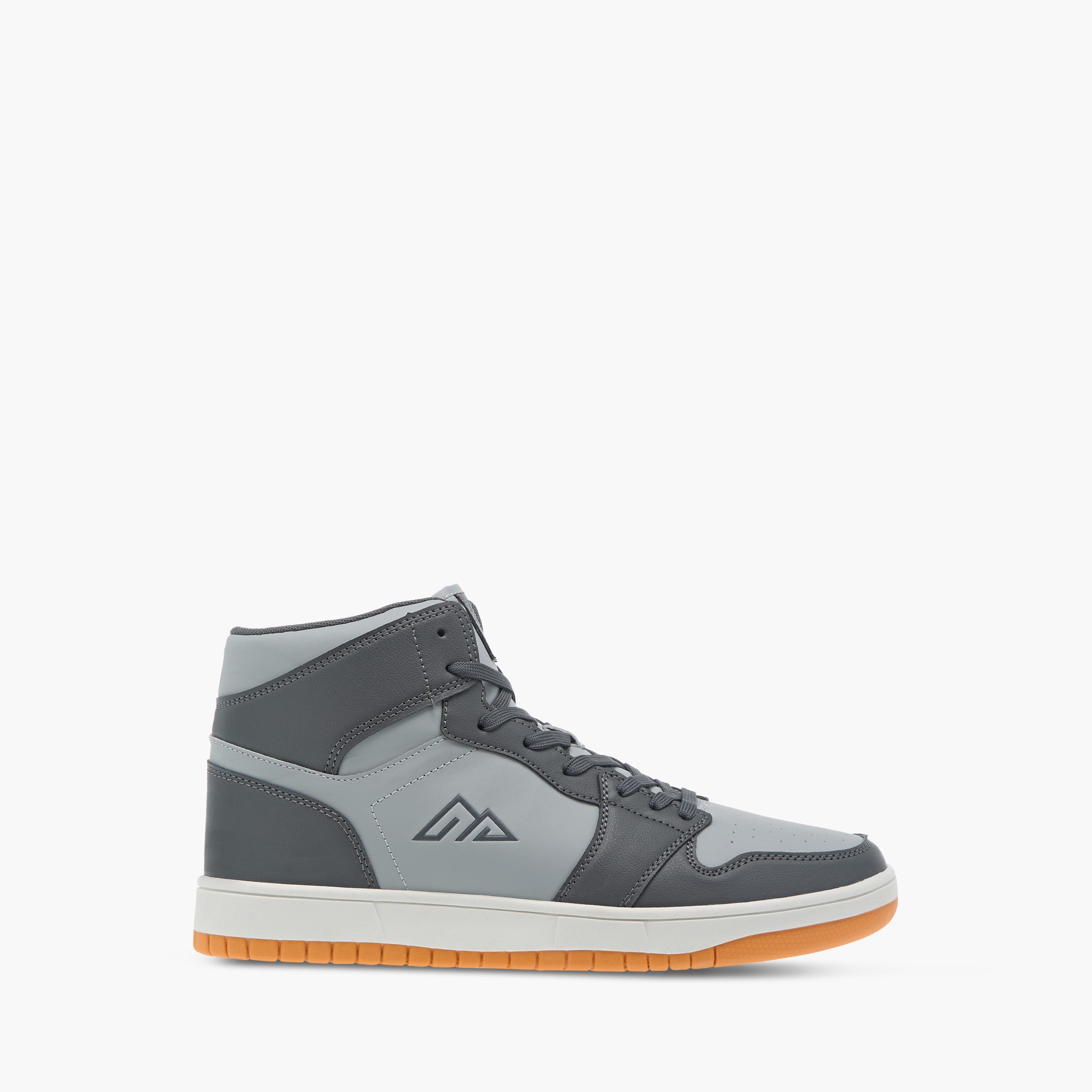 حذاء سنيكرز بألواح ورقبة مرتفعة ورباط إغلاق من أوكلانمن شو إكسبريس-men-shoes-sneakers-image-3