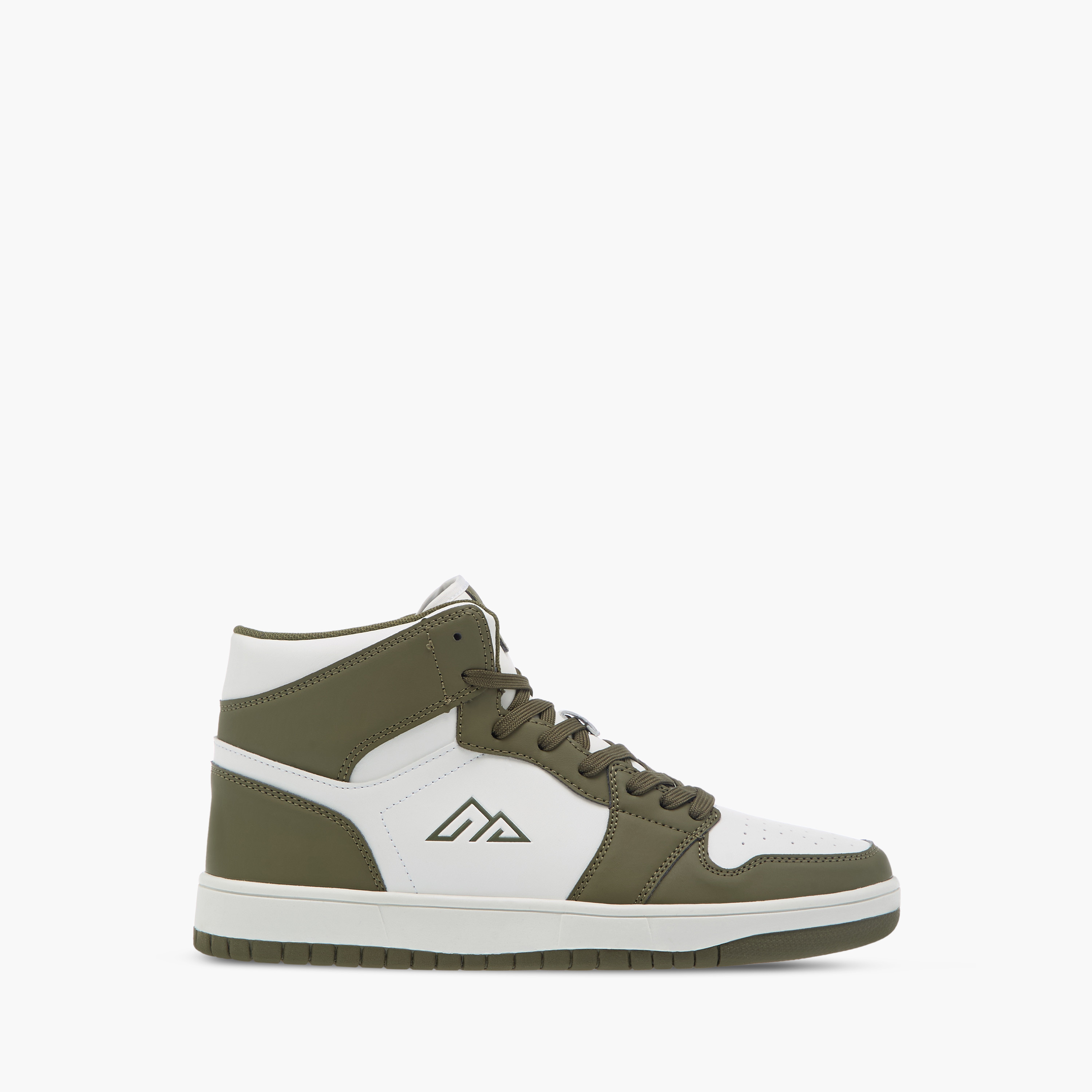 Oaklan by Shoexpress Panelled High Cut Sneakers with Lace-Up Closure-men-shoes-sneakers-image-3