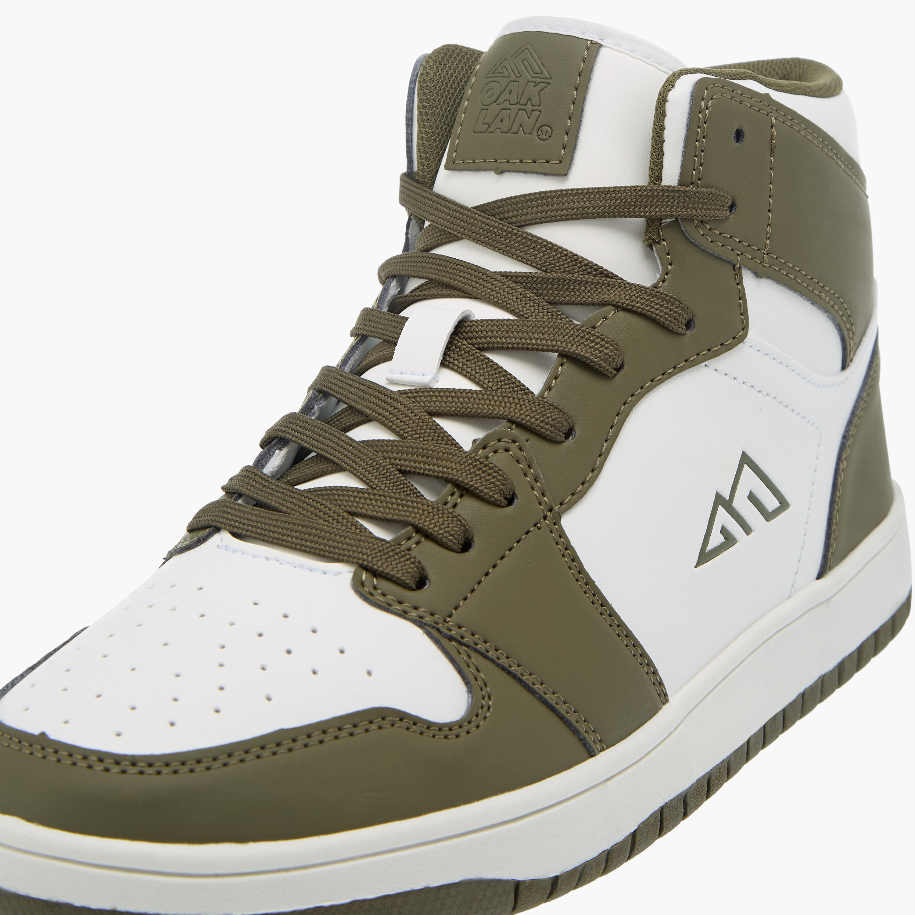Oaklan by Shoexpress Panelled High Cut Sneakers with Lace-Up Closure-men-shoes-sneakers-image-4