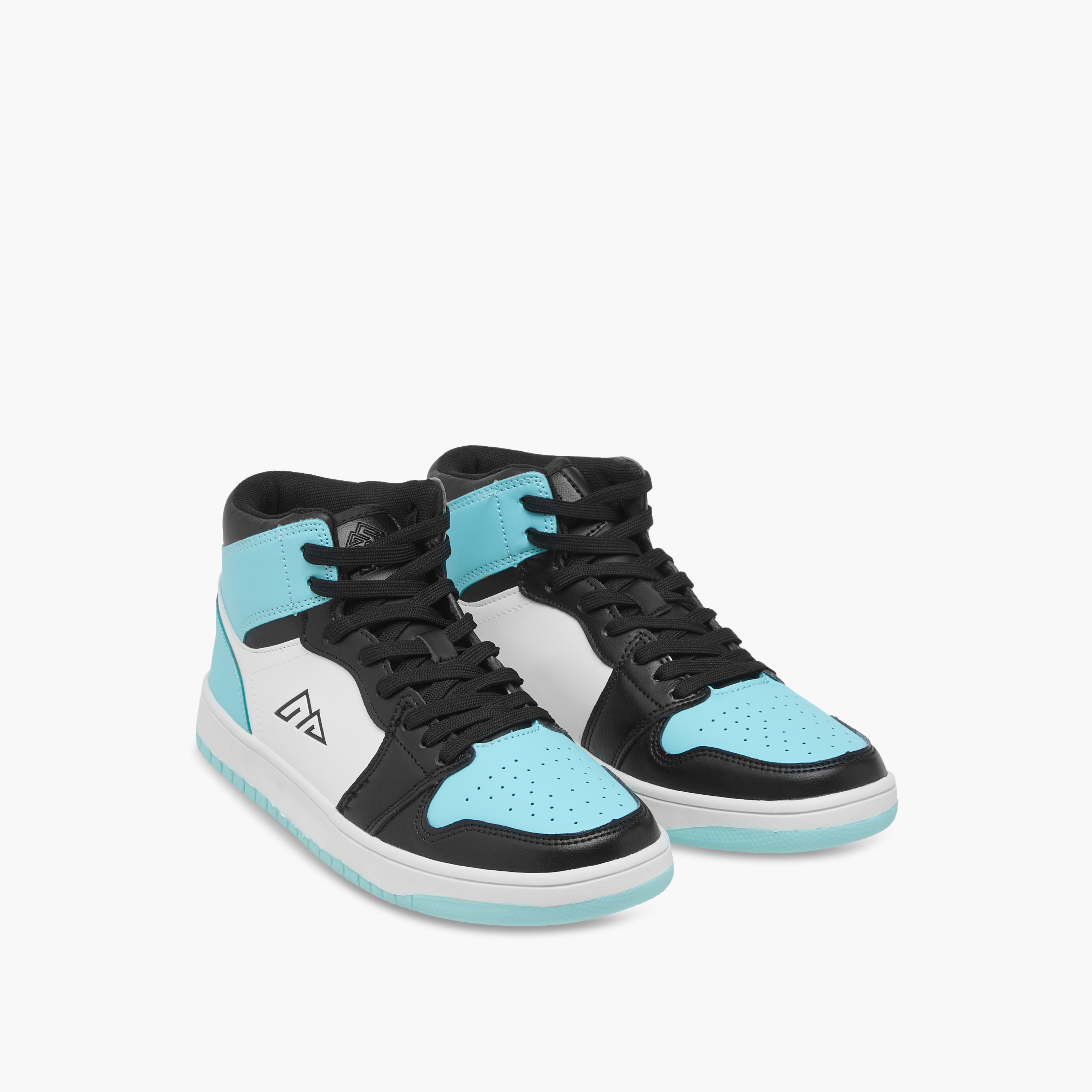 Oaklan by Shoexpress Colourblock High-Top Sneakers with Lace-Up Closure-women-shoes-sneakers-image-1