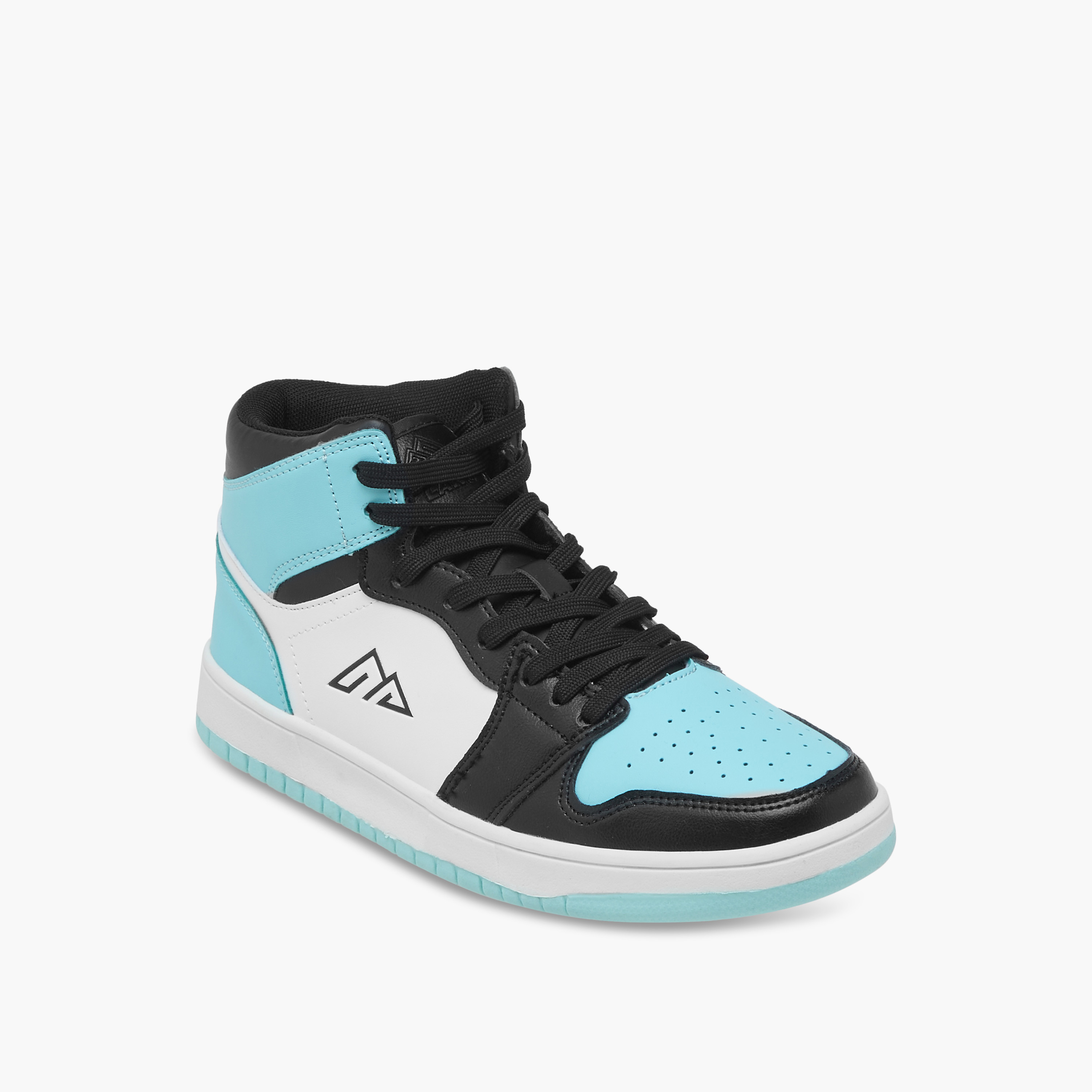 Oaklan by Shoexpress Colourblock High-Top Sneakers with Lace-Up Closure-women-shoes-sneakers-image-2