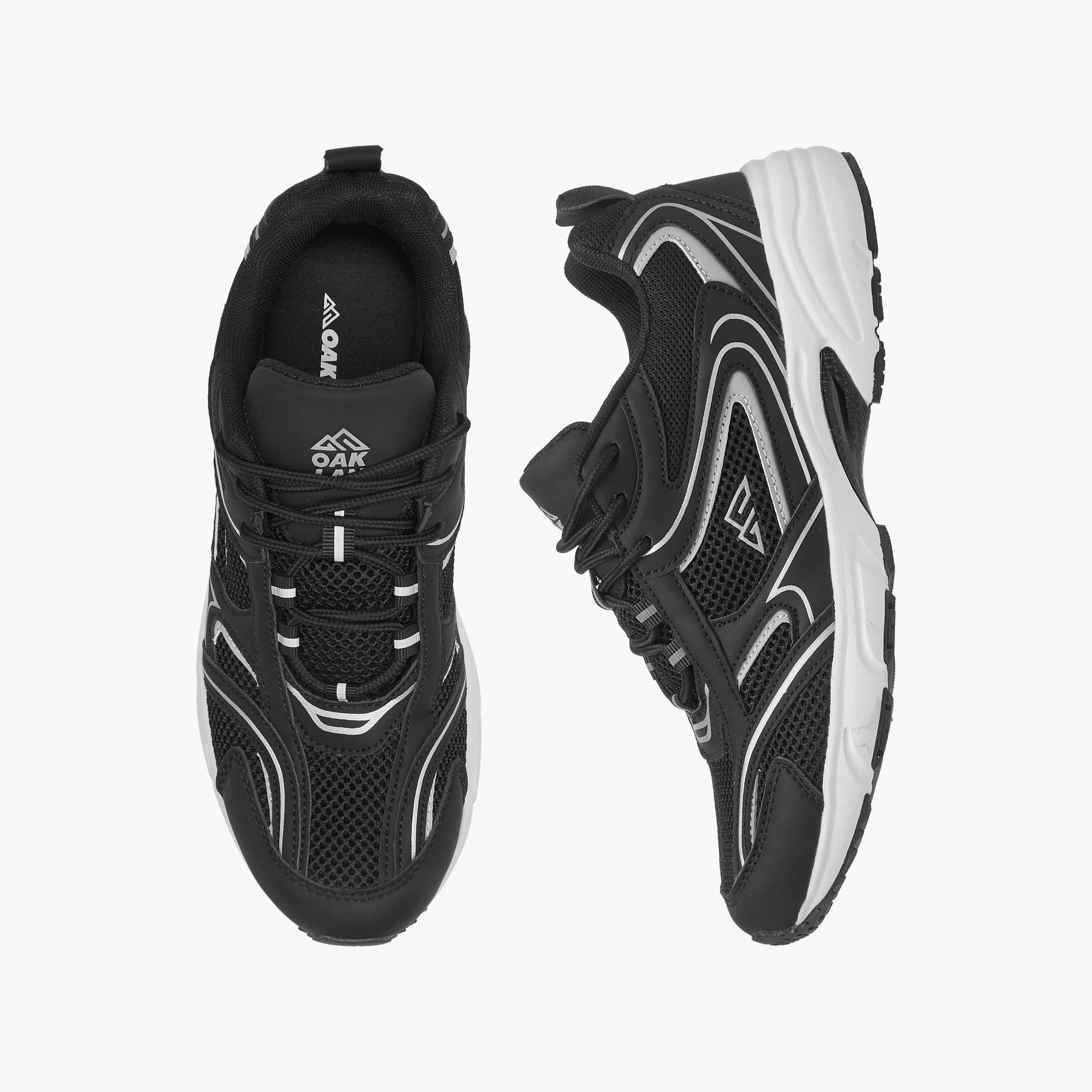 Oaklan by Shoexpress Women's Panelled Lace-Up Sports Shoes-sports-women-shoes-image-1