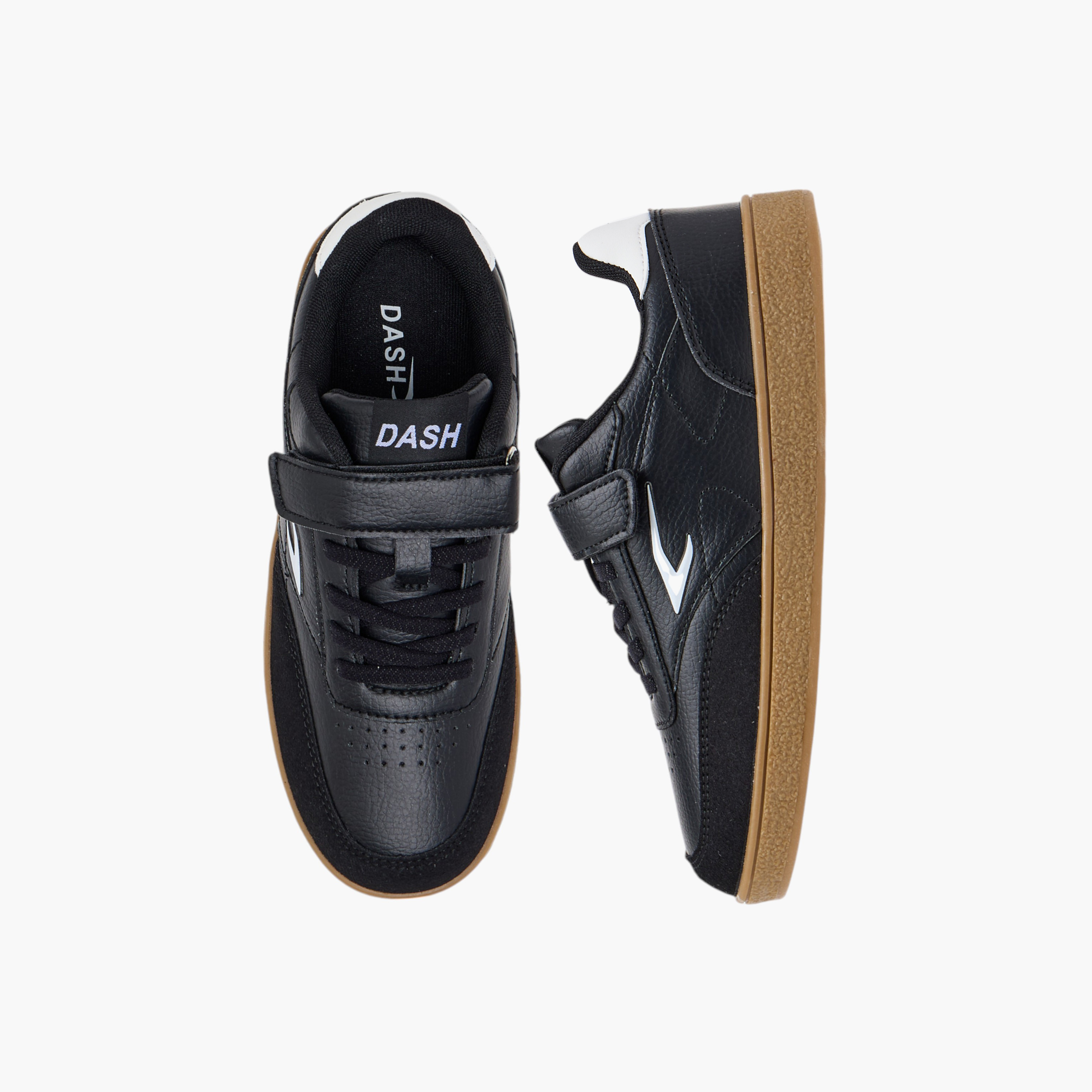 حذاء سنيكرز بشريط إغلاق وشعار من داش-boys-shoes-schoolshoes-image-1