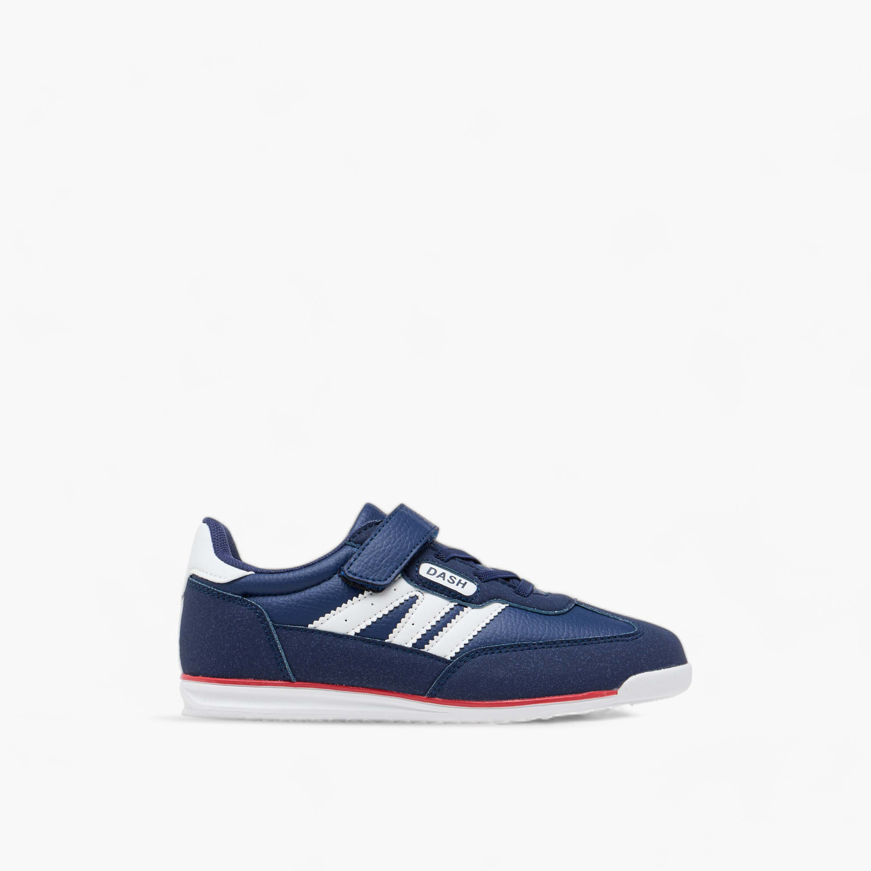 Dash Panelled Sneakers with Hook and Loop Closure-boys-shoes-sneakers-image-3