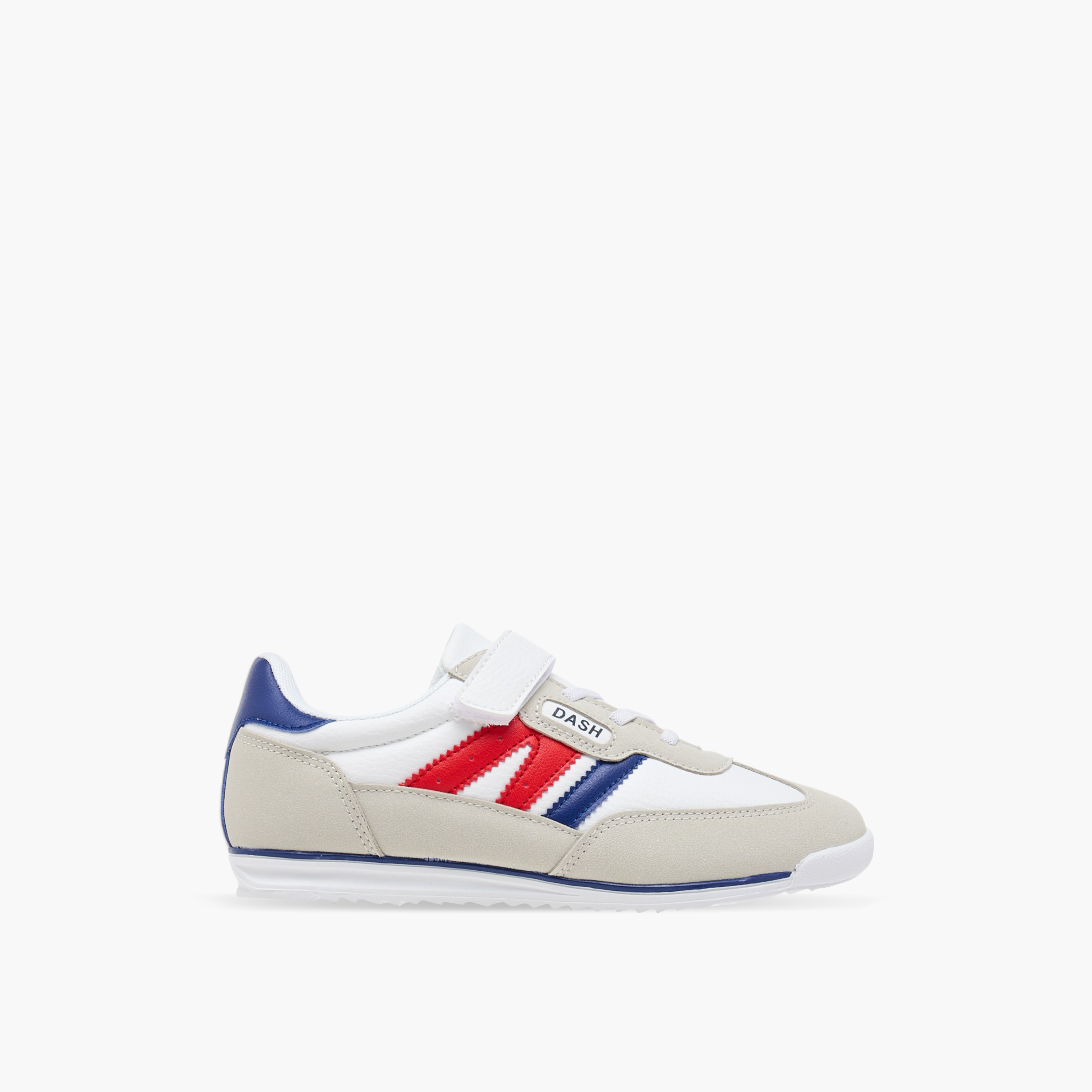 Dash Panelled Sneakers with Hook and Loop Closure-boys-shoes-schoolshoes-image-3