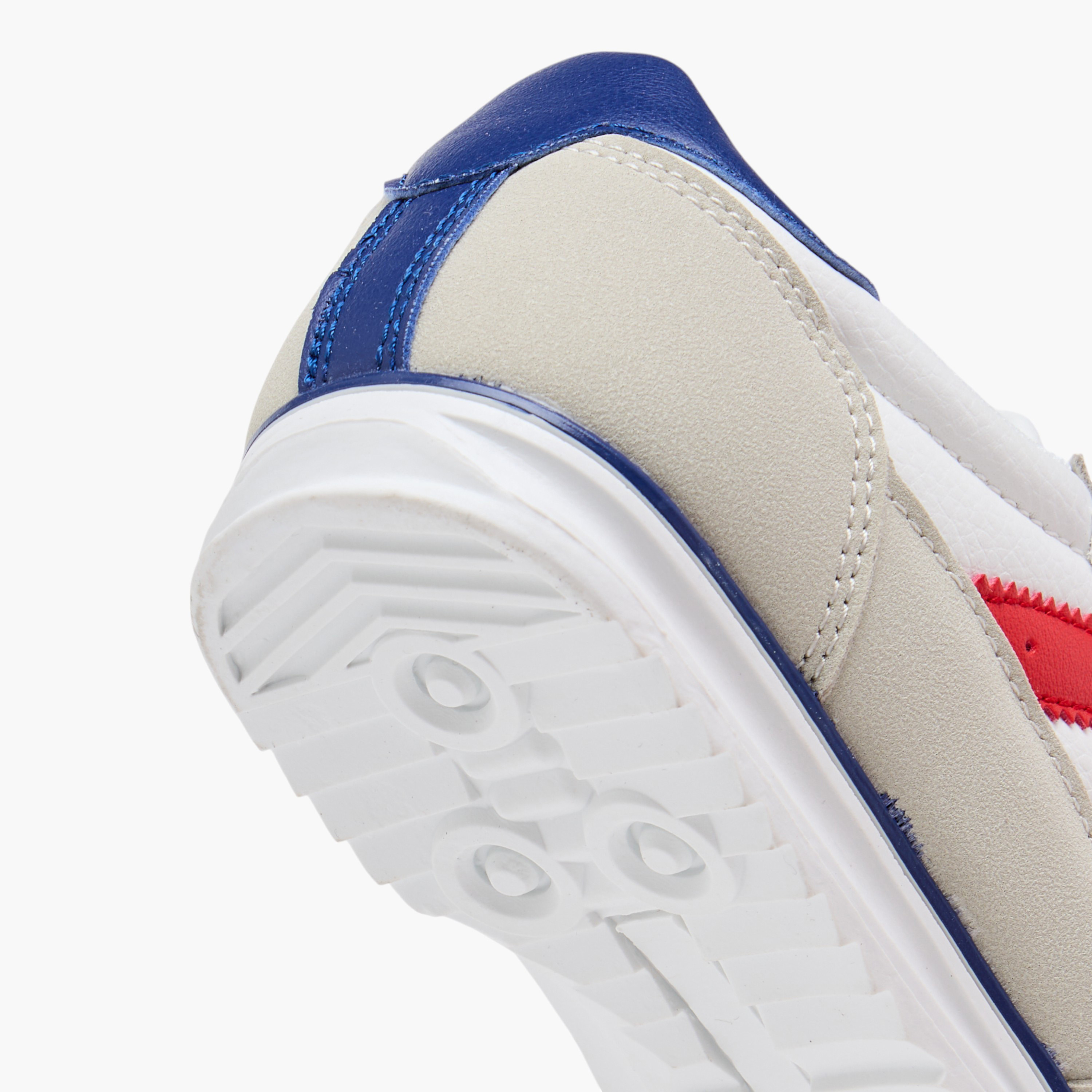 Dash Panelled Sneakers with Hook and Loop Closure-boys-shoes-schoolshoes-image-5