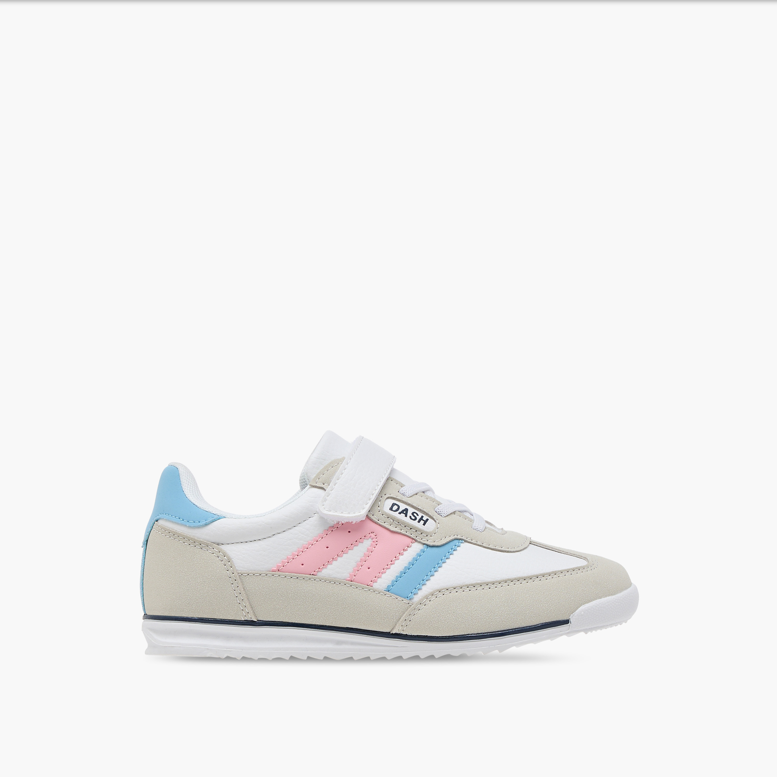 Dash Panelled Sneakers with Hook and Loop Closure-girls-shoes-sneakers-image-3