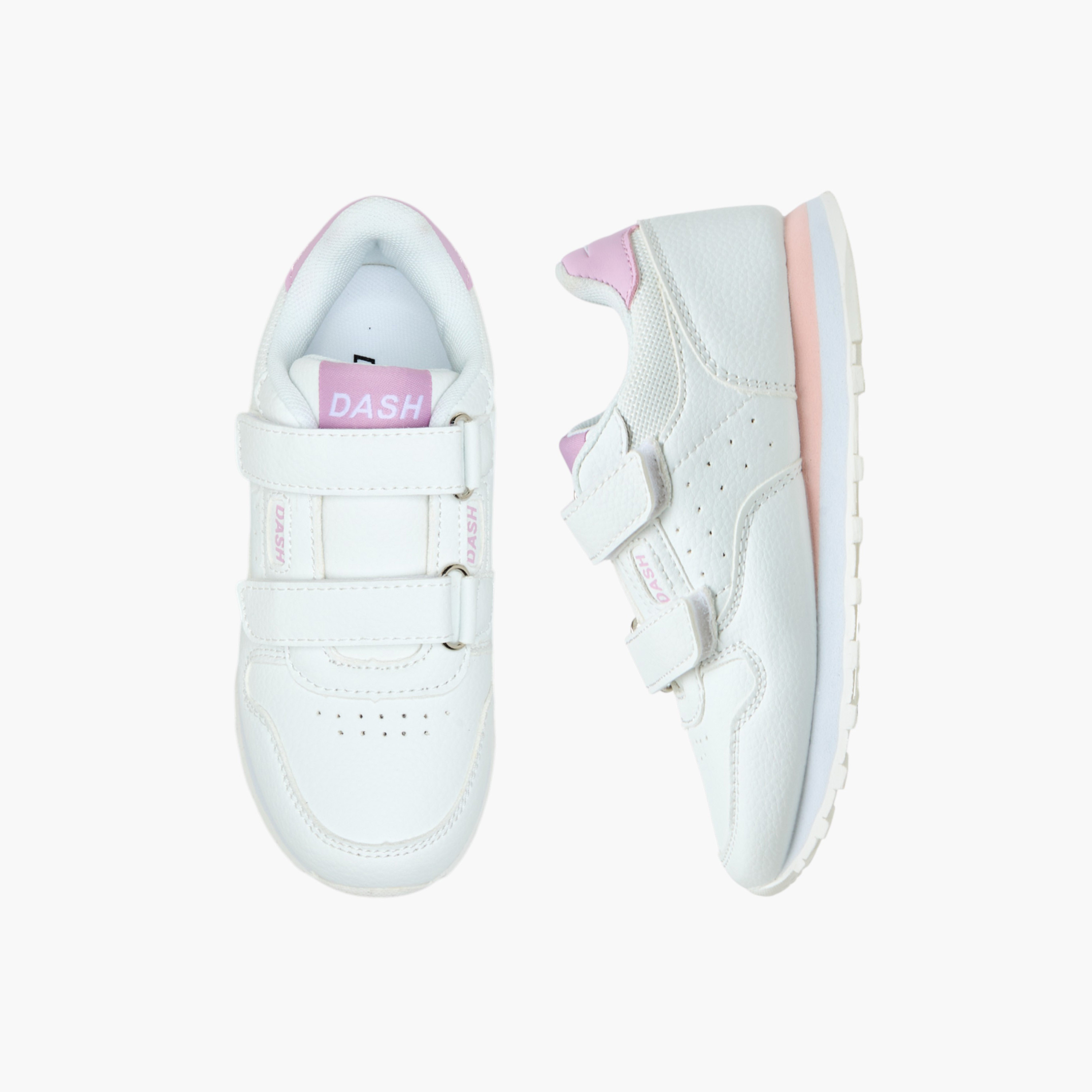 Dash Panelled Sneakers with Hook and Loop Closure-girls-shoes-sneakers-image-6