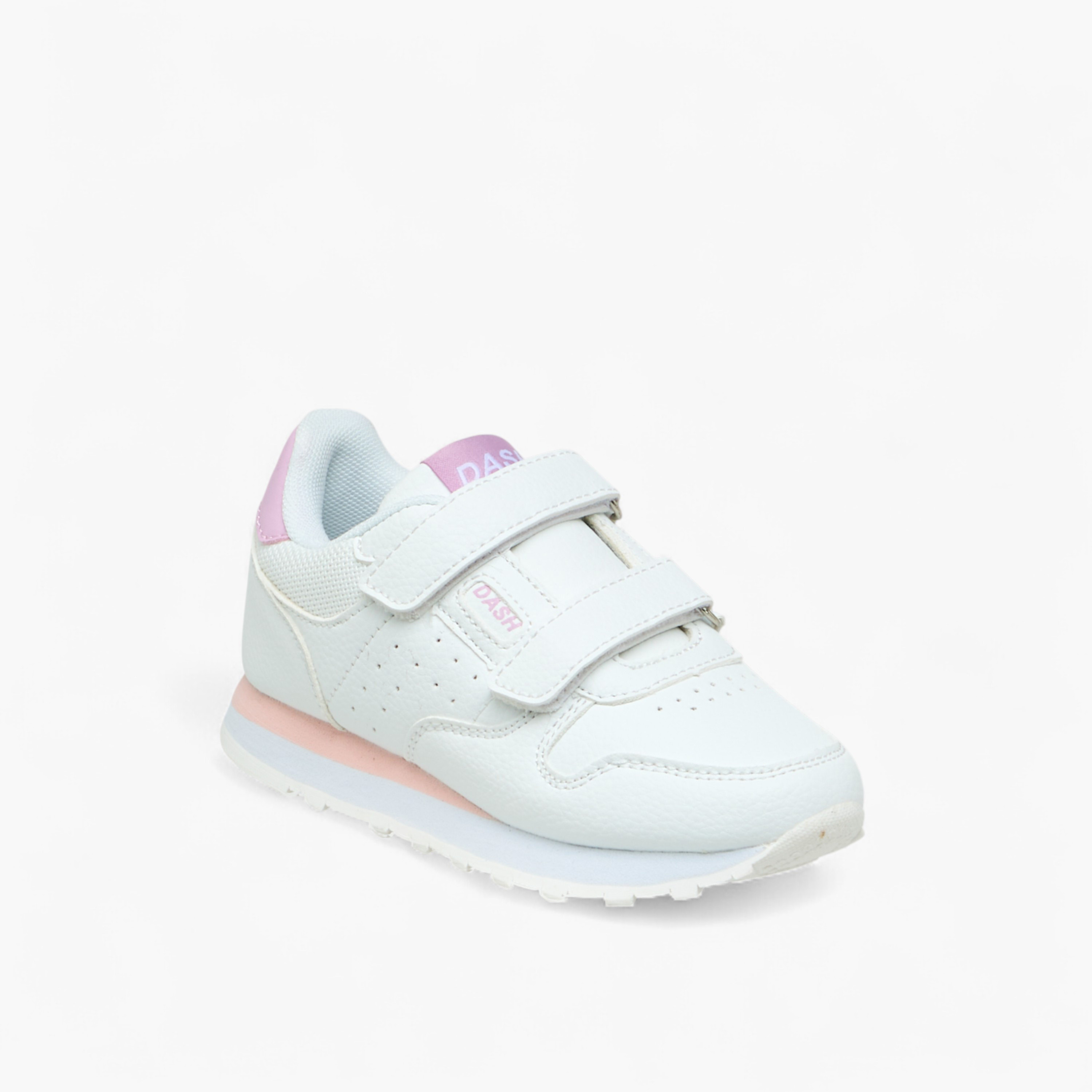 Dash Panelled Sneakers with Hook and Loop Closure-girls-shoes-sneakers-image-2