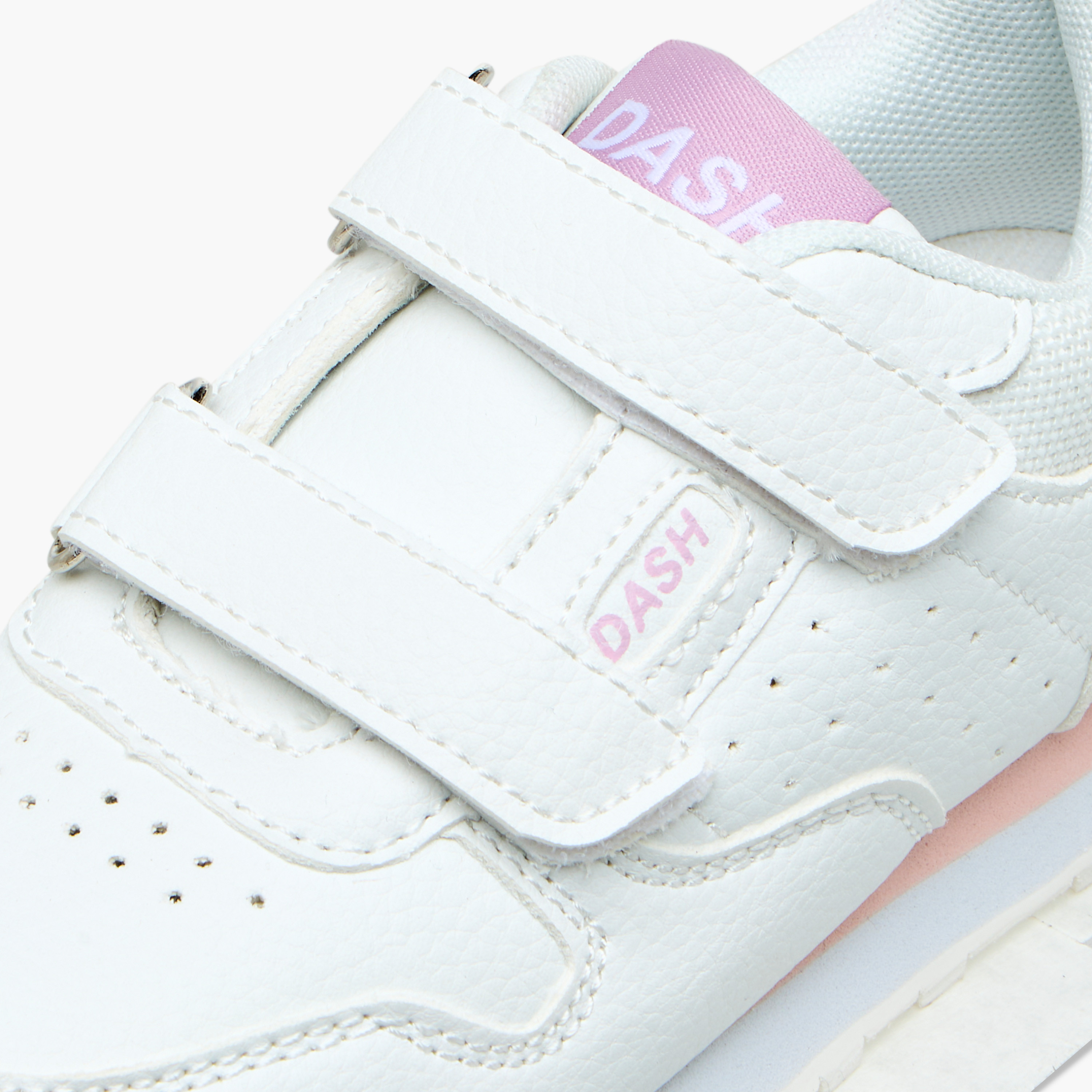Dash Panelled Sneakers with Hook and Loop Closure-girls-shoes-sneakers-image-4