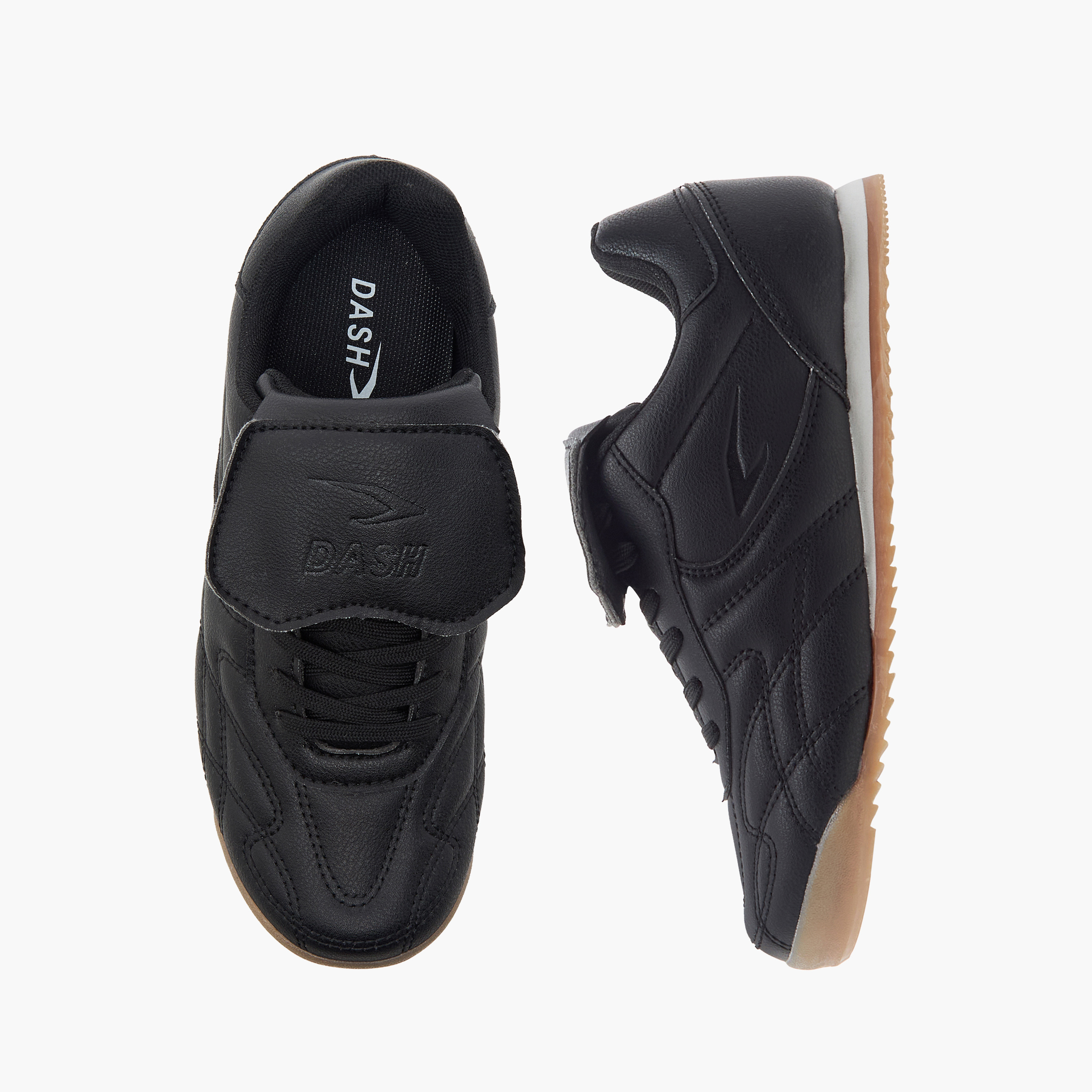 Dash Stitch Detail Sneakers with Lace-Up Closure-boys-shoes-schoolshoes-image-1