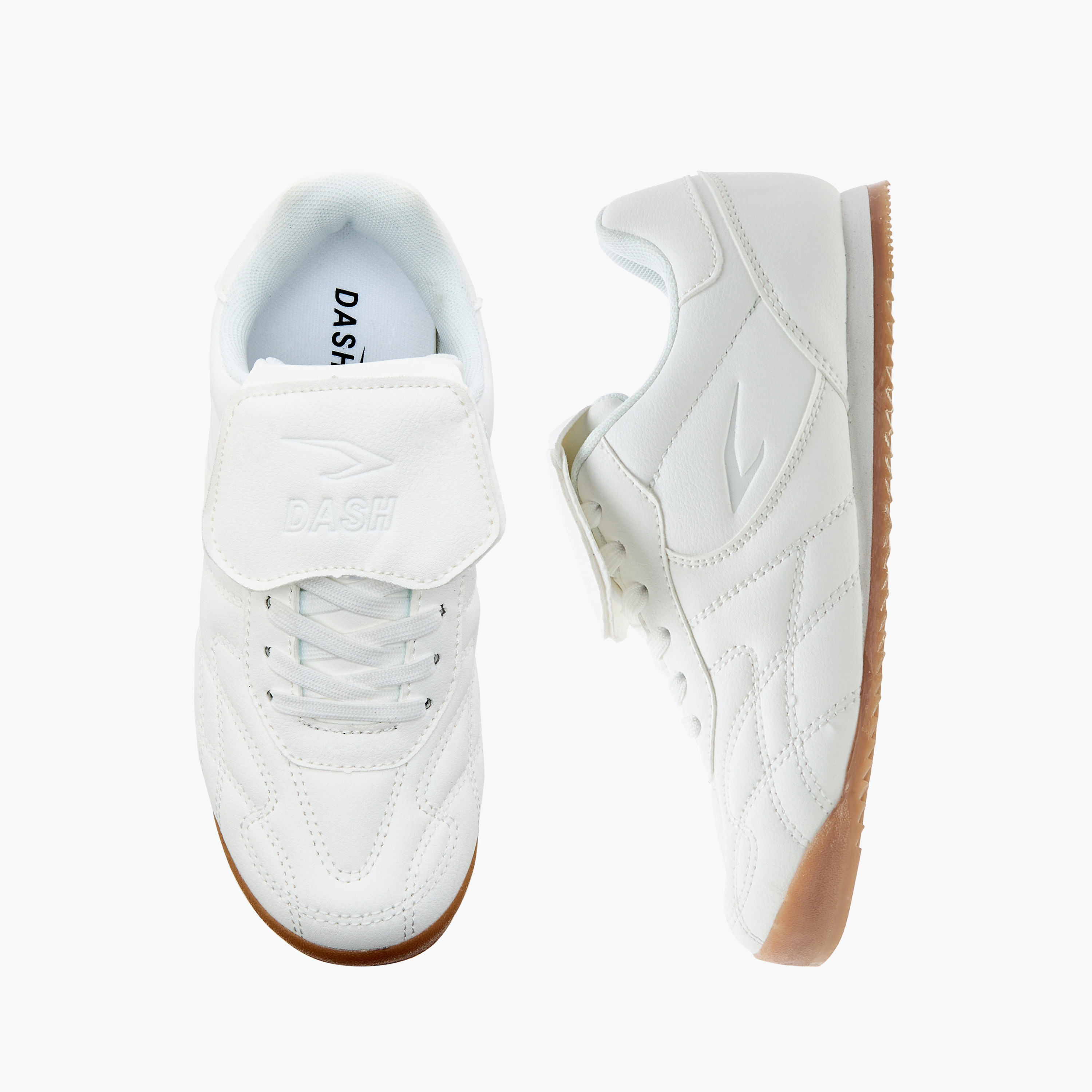 Dash Stitch Detail Sneakers with Lace-Up Closure-boys-shoes-schoolshoes-image-1