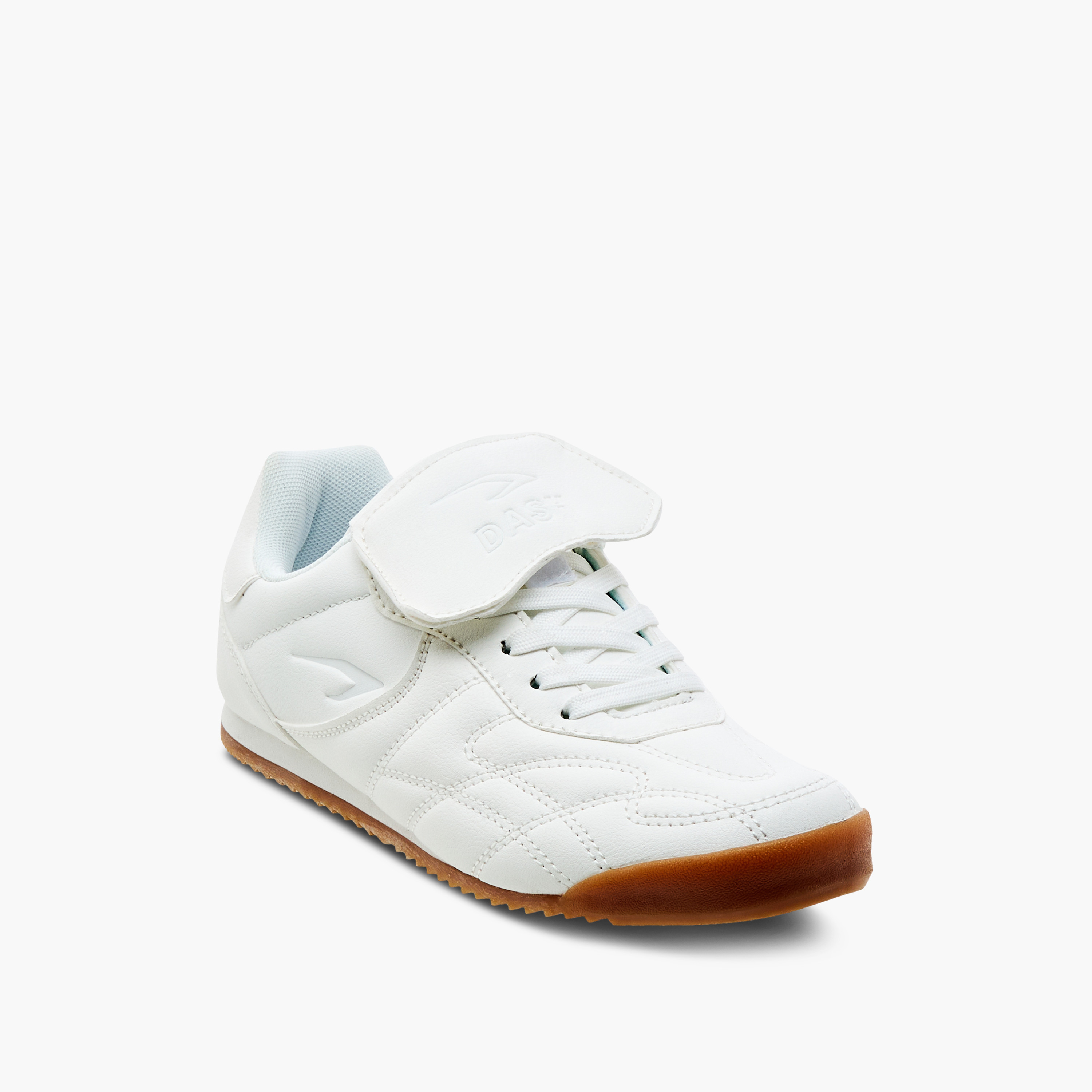 Dash Stitch Detail Sneakers with Lace-Up Closure-boys-shoes-schoolshoes-image-2