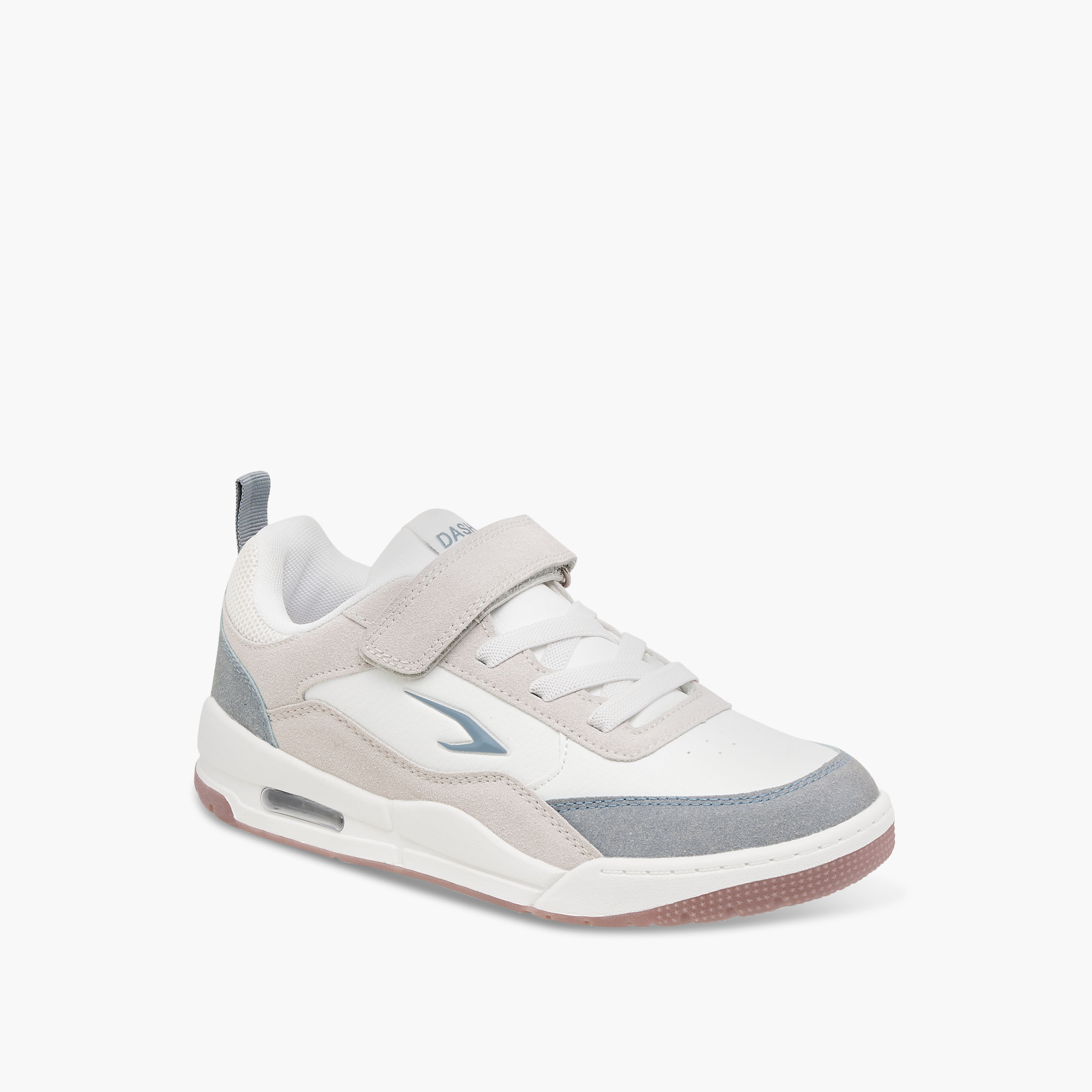 Dash Panelled Sports Shoes with Hook and Loop Closure-girls-shoes-sports-image-2
