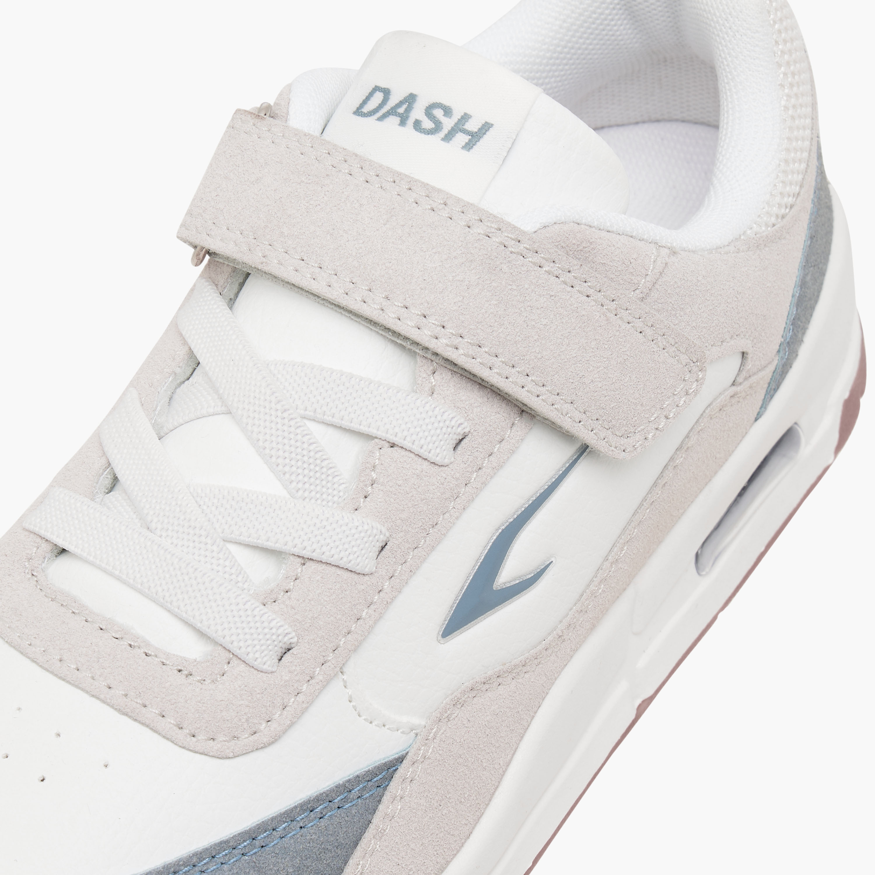 Dash Panelled Sports Shoes with Hook and Loop Closure-girls-shoes-sports-image-4