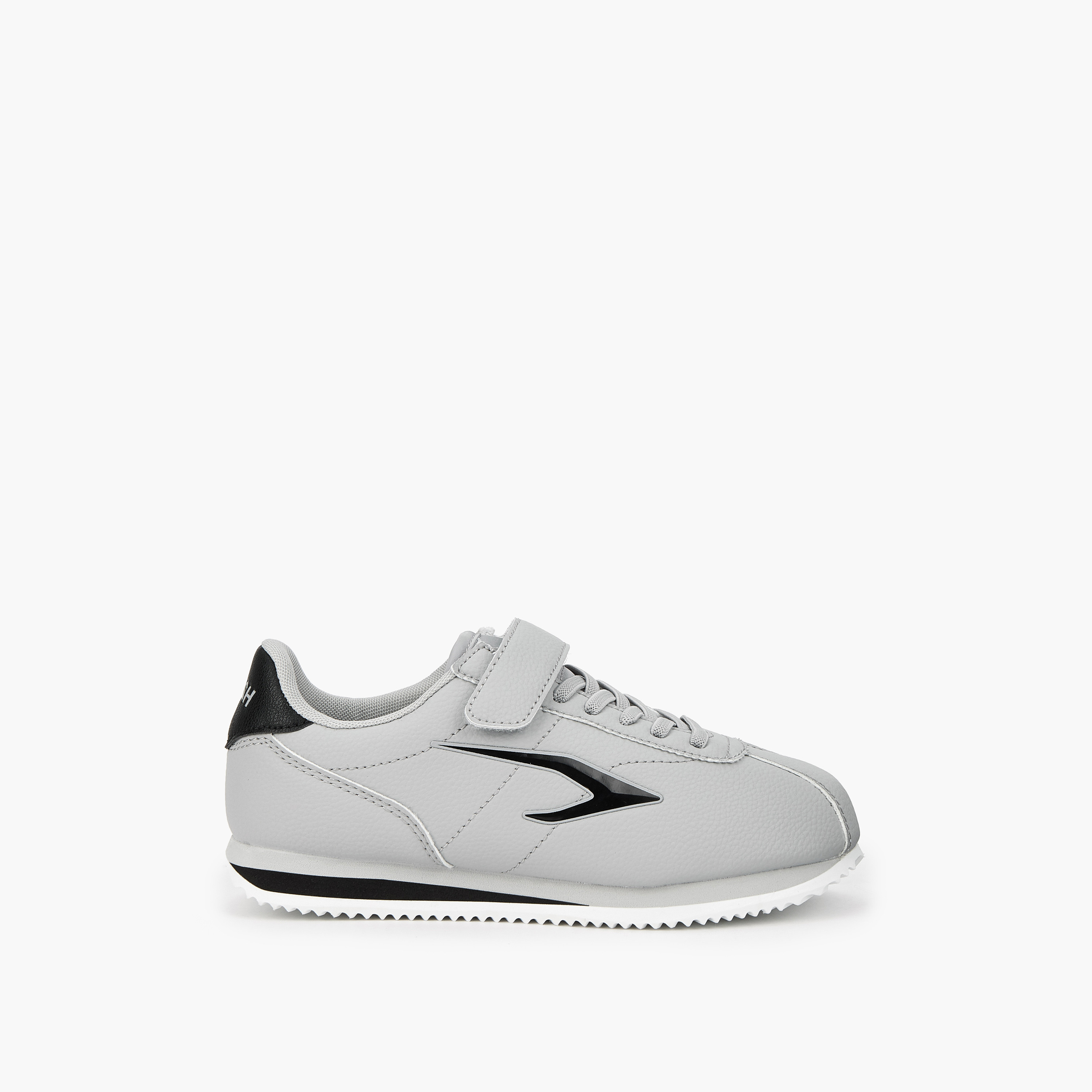 Dash Panelled Sneakers with Hook and Loop Closure-boys-shoes-sports-image-2