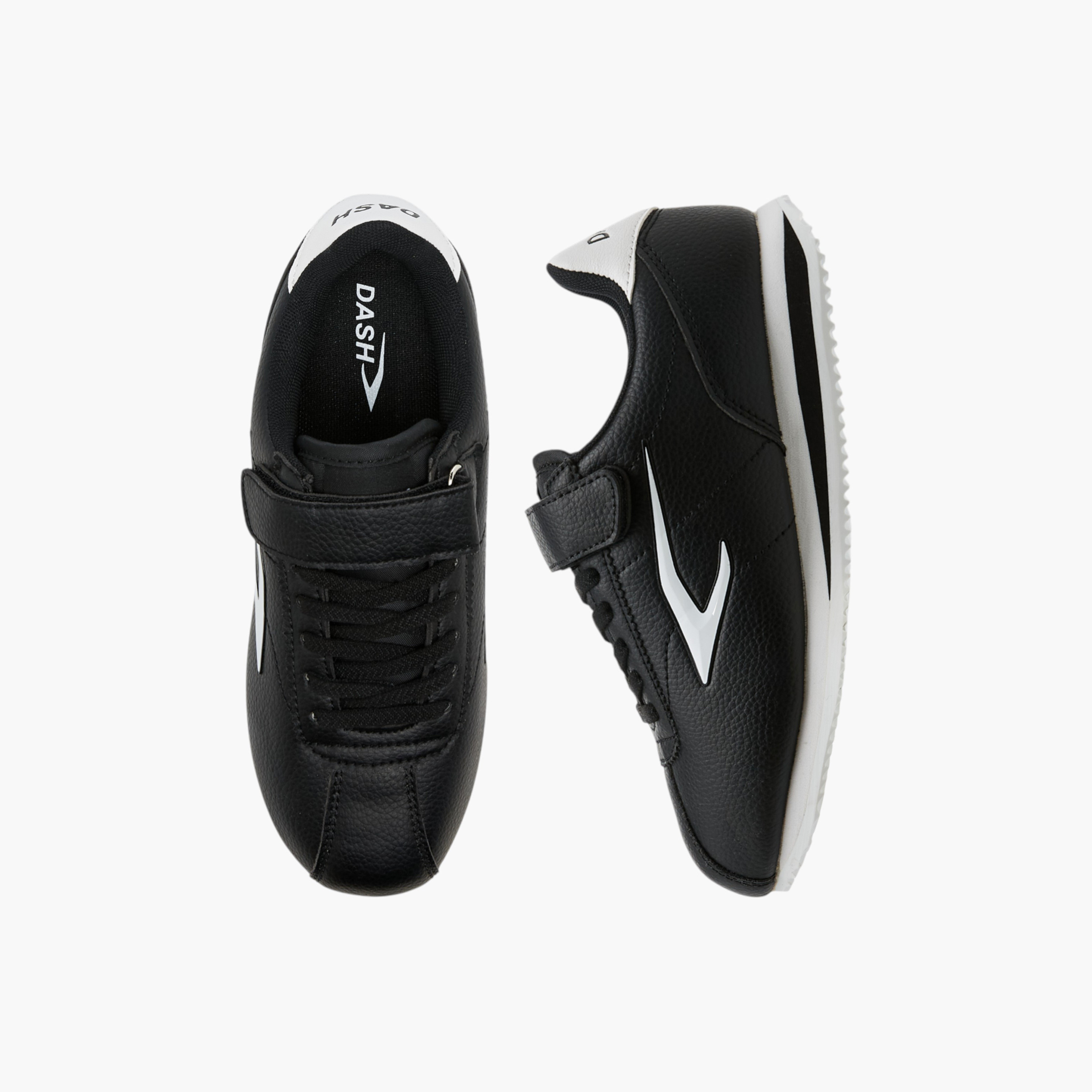 Dash Panelled Sneakers with Hook and Loop Closure-boys-shoes-sneakers-image-1