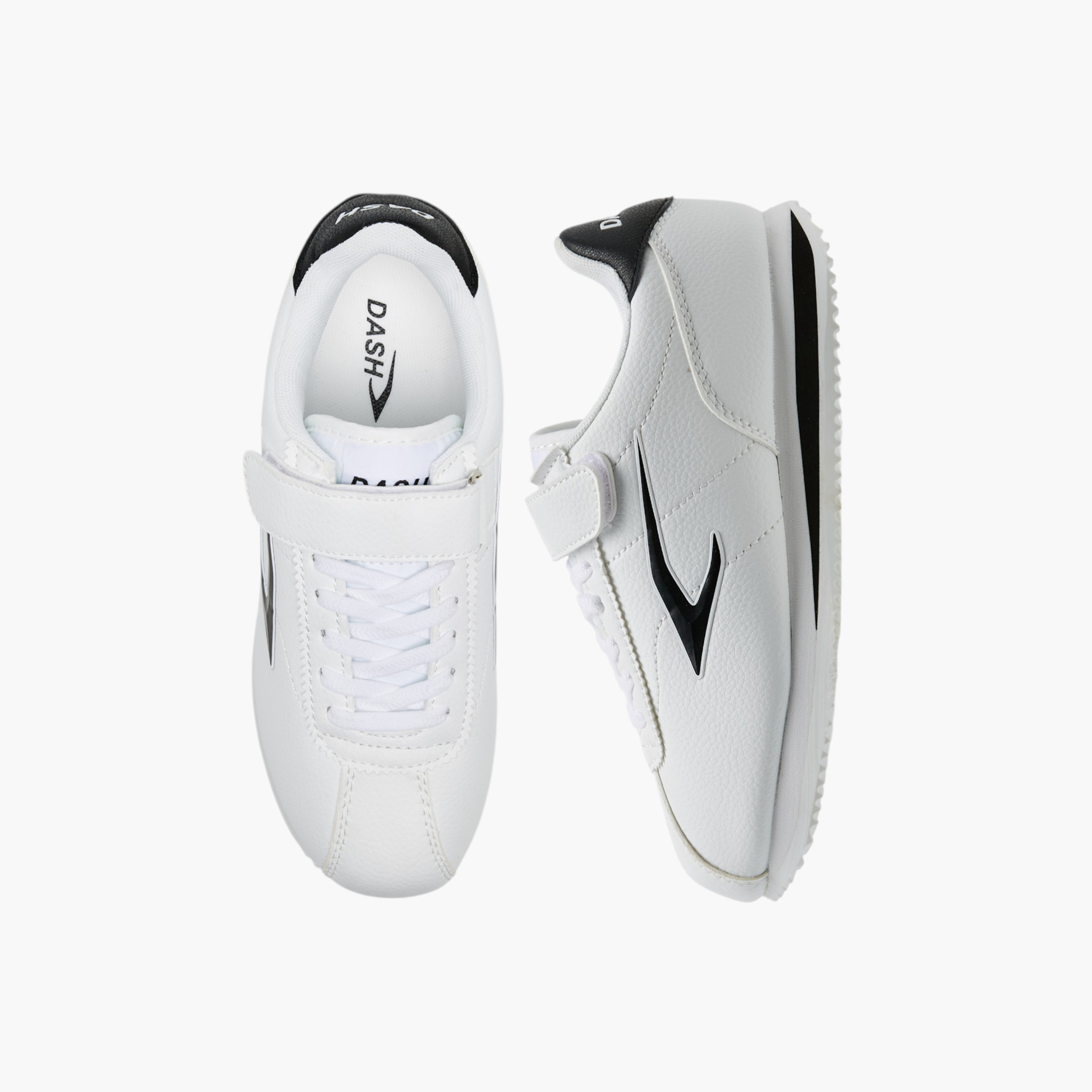 Dash Panelled Sneakers with Hook and Loop Closure-boys-shoes-sneakers-image-1