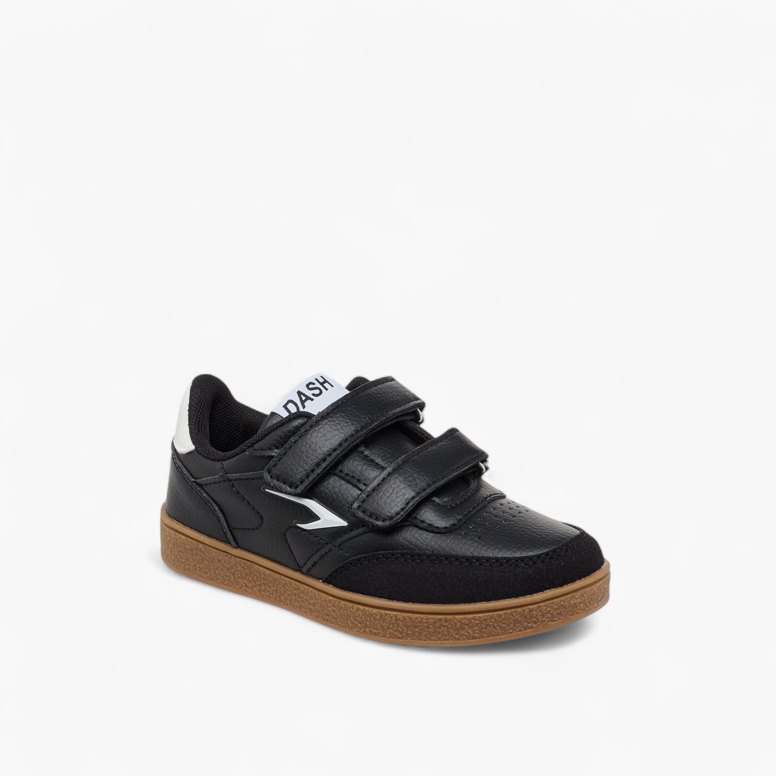 Dash Panelled Sneakers with Hook and Loop Closure-boys-shoes-schoolshoes-image-2