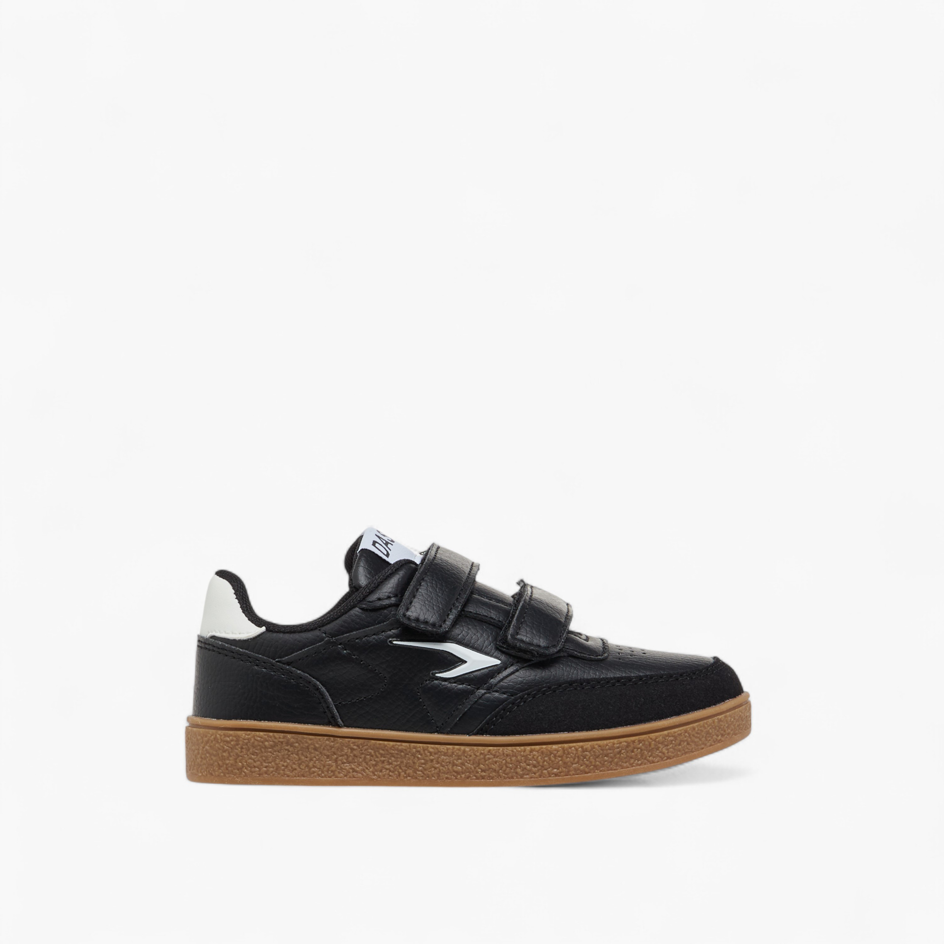 Dash Panelled Sneakers with Hook and Loop Closure-boys-shoes-schoolshoes-image-3