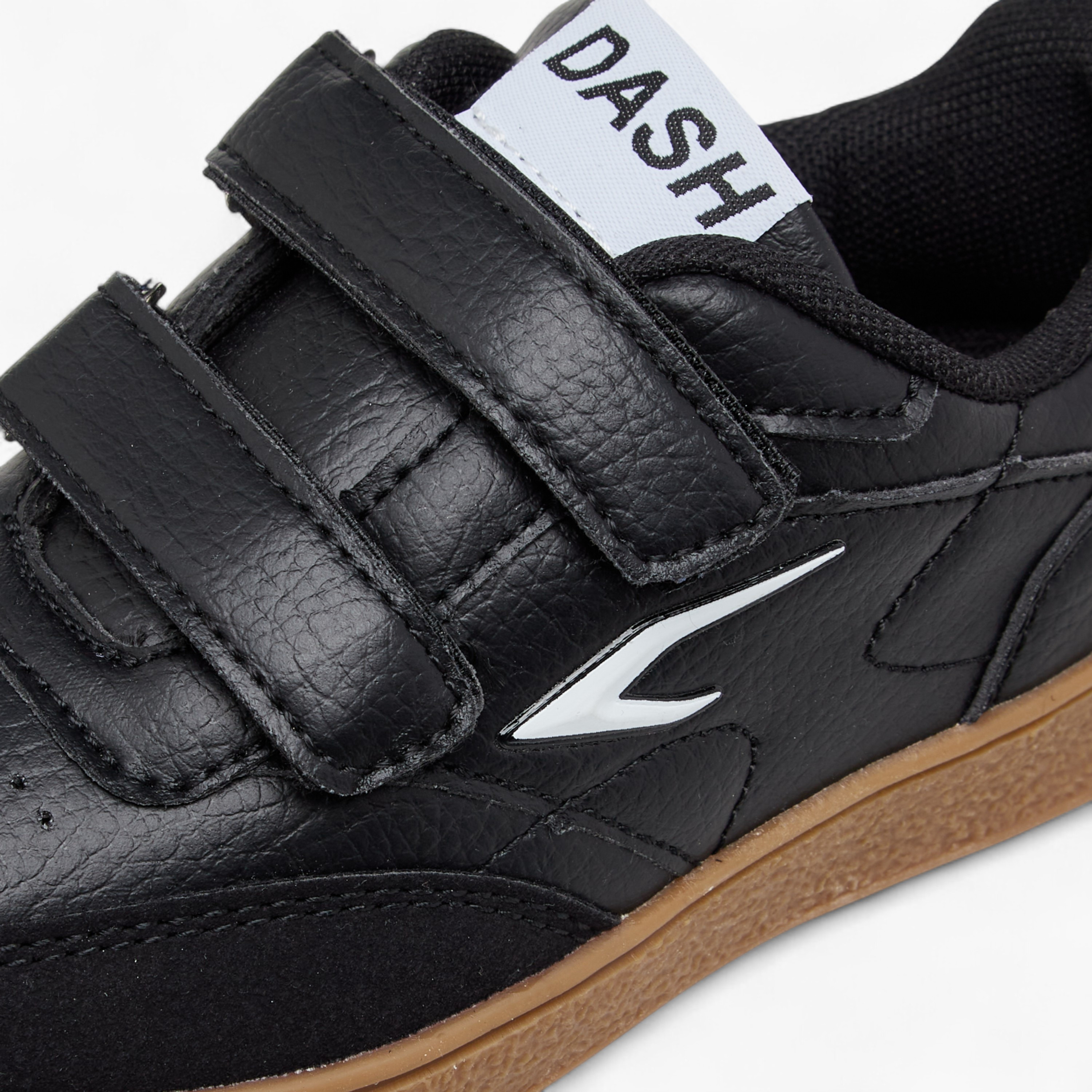 Dash Panelled Sneakers with Hook and Loop Closure-boys-shoes-schoolshoes-image-4