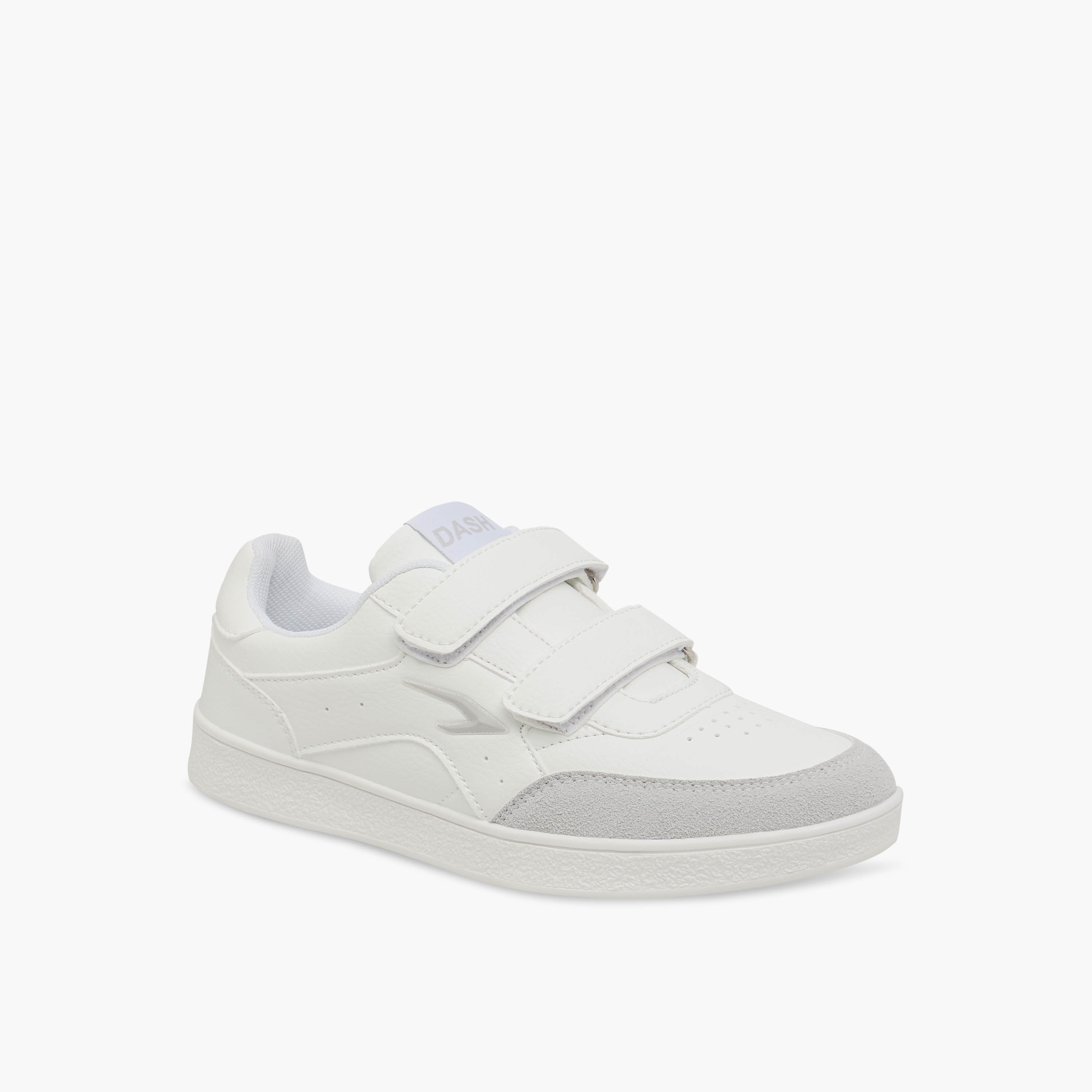 Dash Logo Detail Sneakers with Hook and Loop Closure-boys-shoes-sneakers-image-2