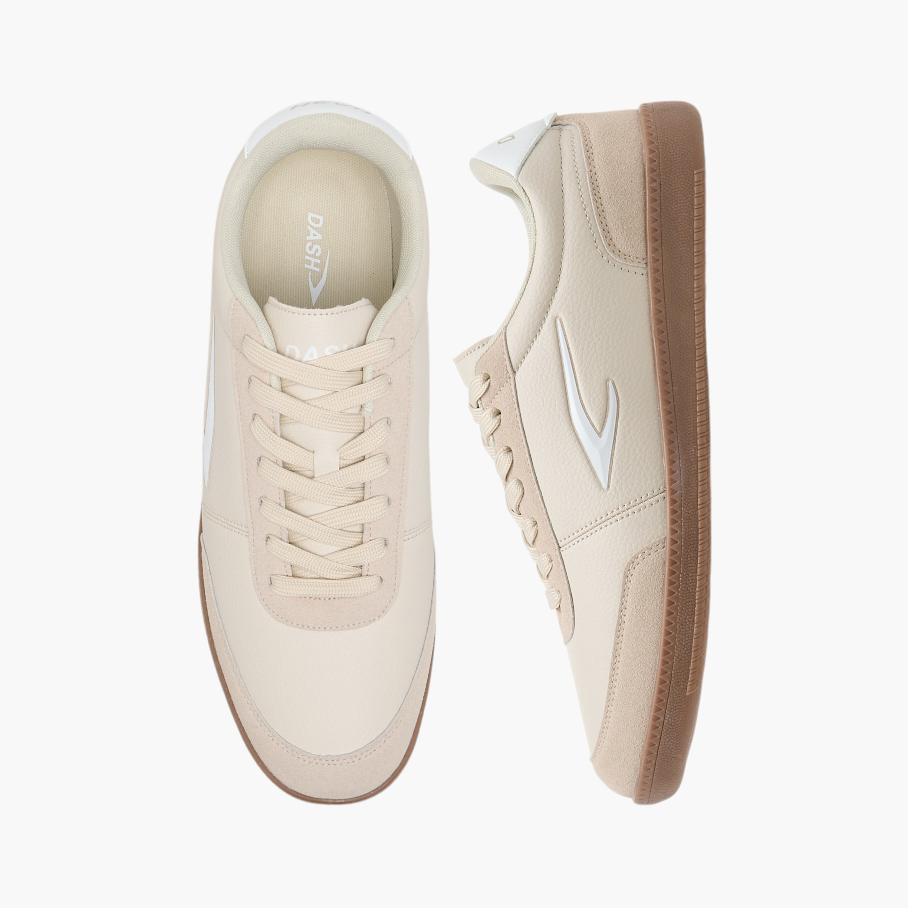 Dash Panelled Sneakers with Lace-Up Closure-men-shoes-sneakers-image-1