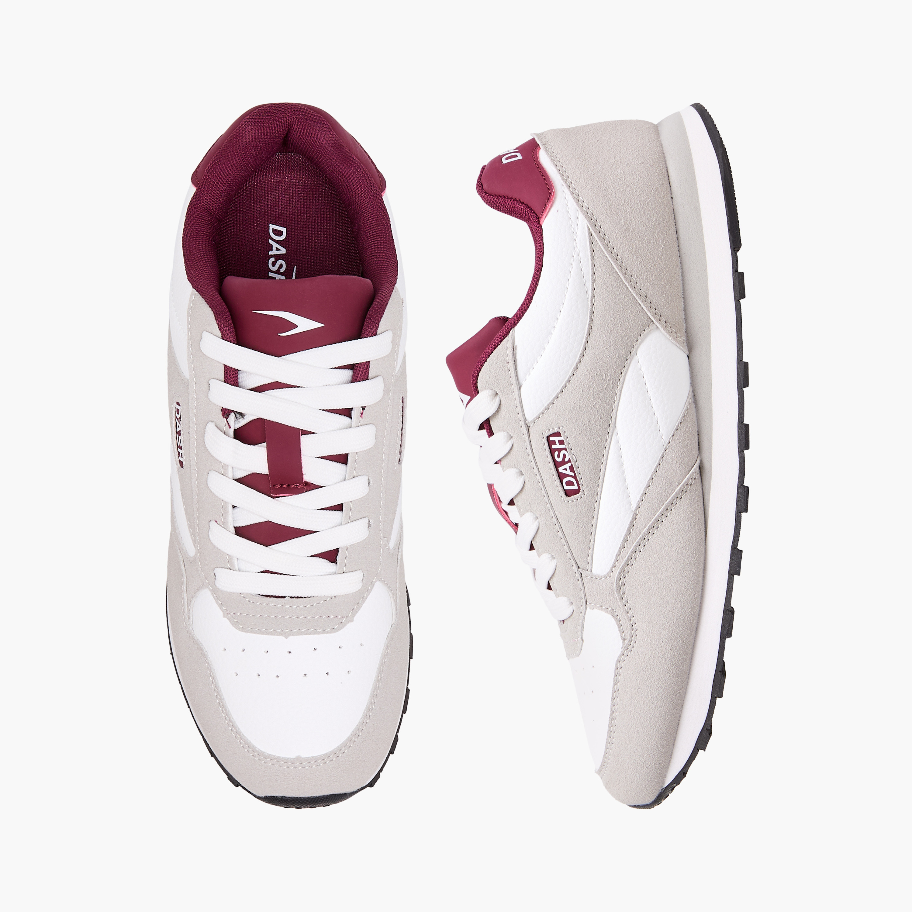 Dash Panelled Sneakers with Lace-Up Closure-women-shoes-sneakers-image-1