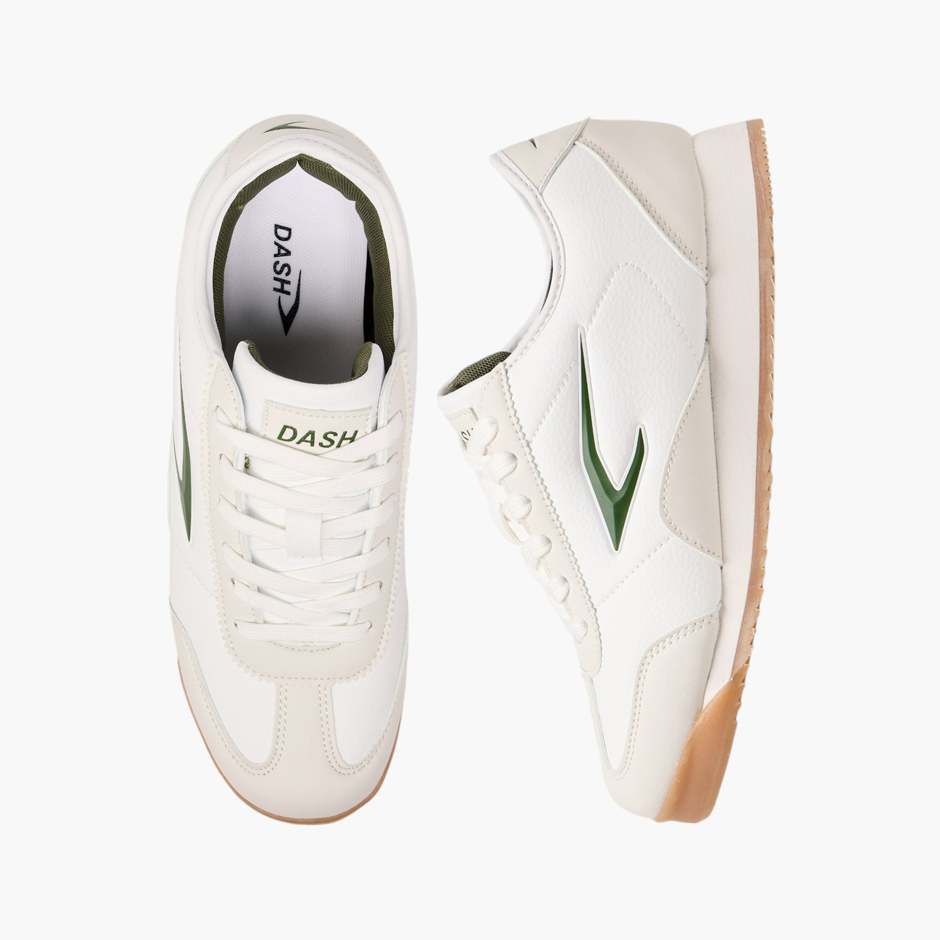 Dash Logo Print Sneakers with Lace-Up Closure-women-shoes-sneakers-image-1