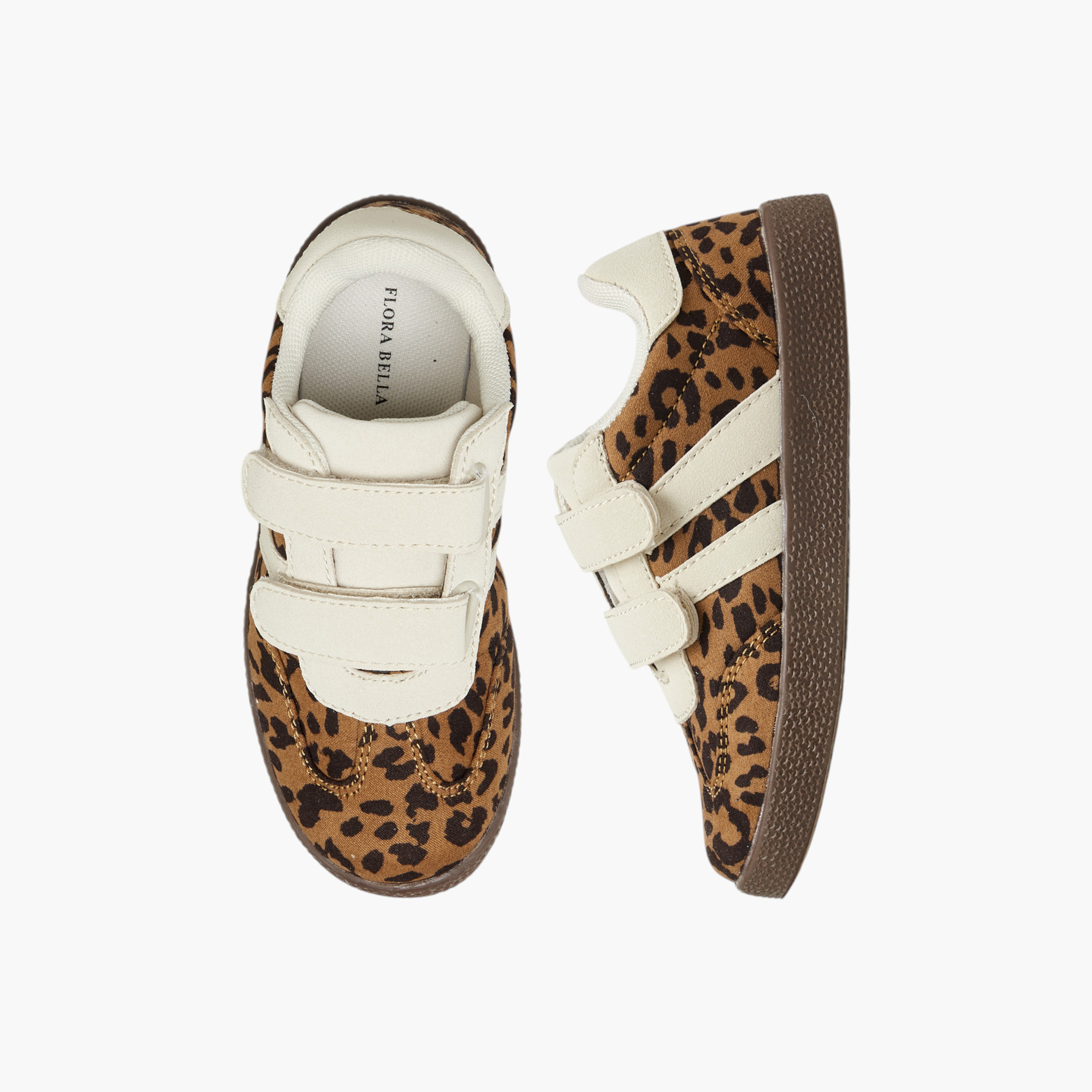 Flora Bella Animal Print Sneakers with Hook and Loop Closure-girls-shoes-sneakers-image-1