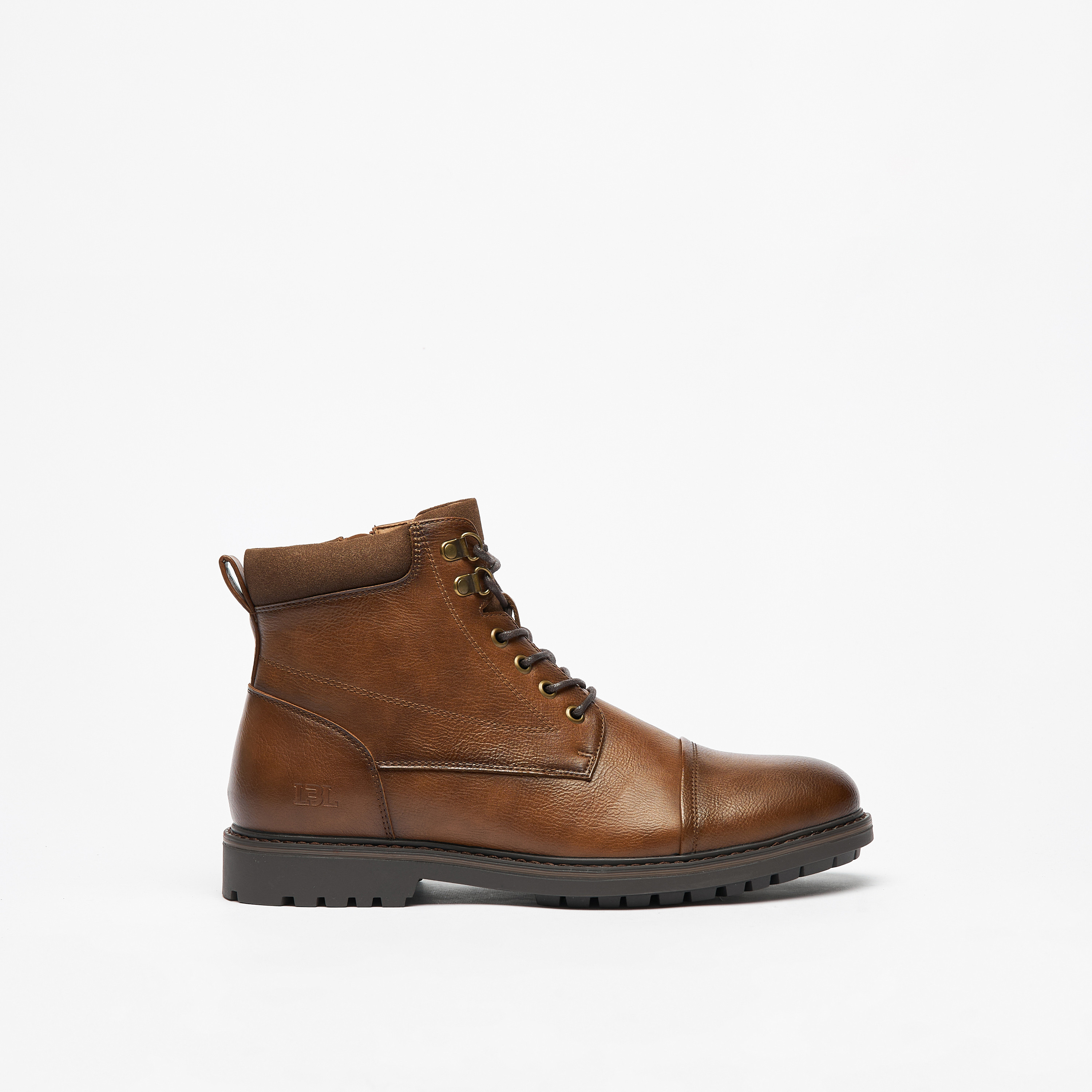 LBL By Shoexpress Textured Chukka Boots with Zip Closure-men-shoes-boots-image-3