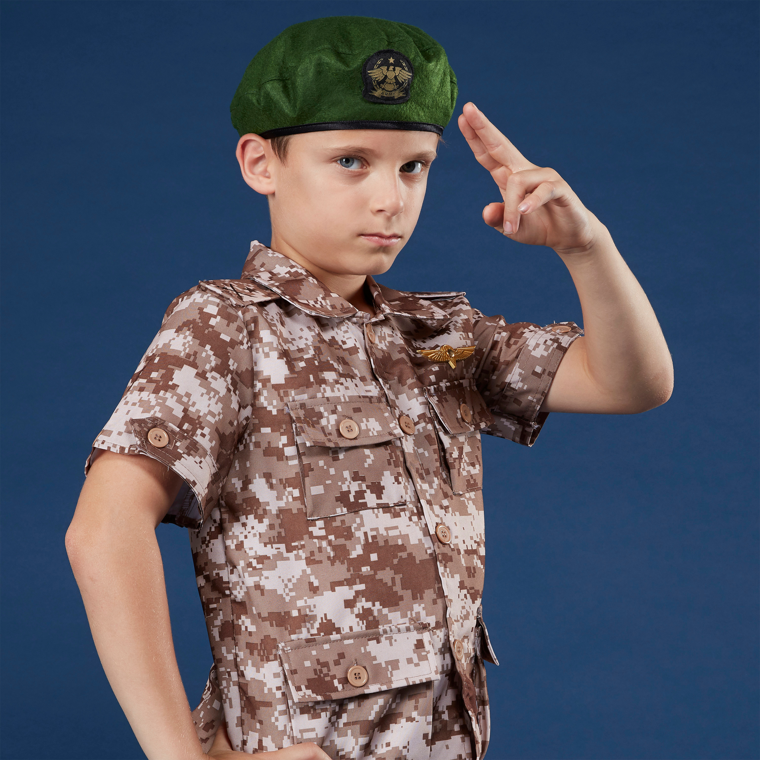 KAKU FANCY DRESSES National Hero Indian Military Costume -Green, 5-6 Years,  For Boys & Girls Kids Costume Wear Price in India - Buy KAKU FANCY DRESSES  National Hero Indian Military Costume -Green,