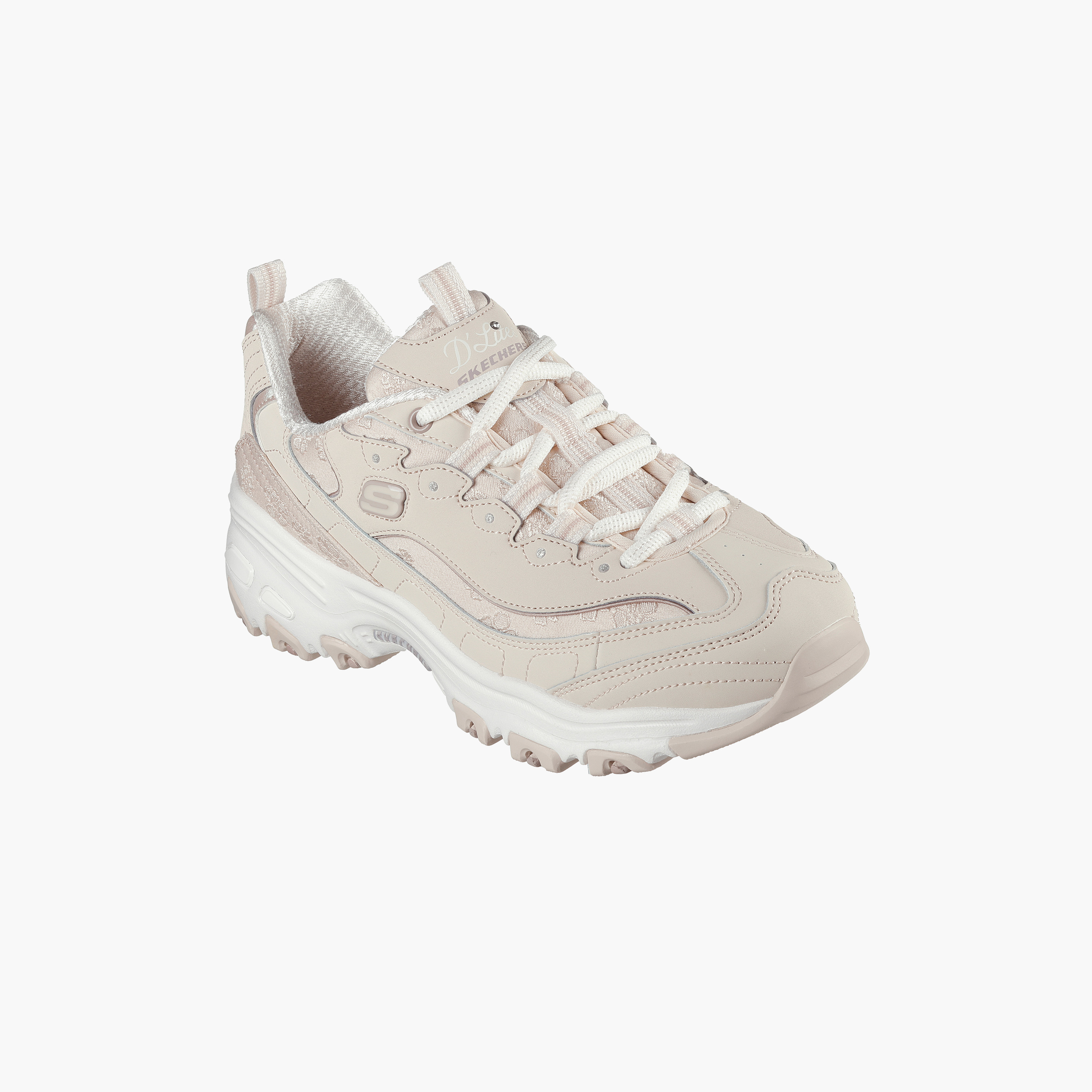 Skechers D'Lites Women Memory Foam Low Ankle Sneakers 150038-NAT | OE-sports-women-shoes-image-1