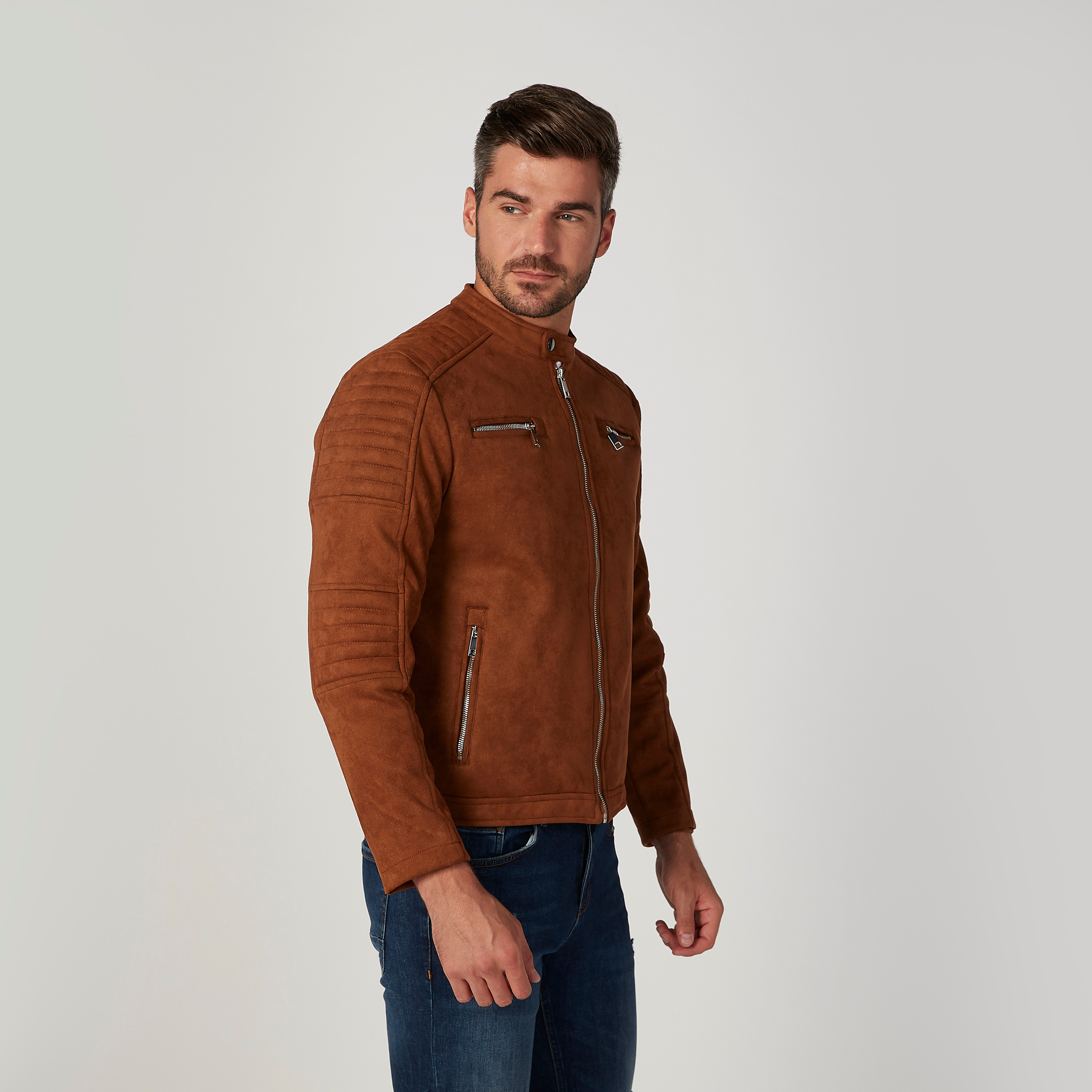 جاكيت بايكر مستدام سادة بأكمام طويلة وسحّاب-men-clothing-jacketsandblazers-jackets-image-5
