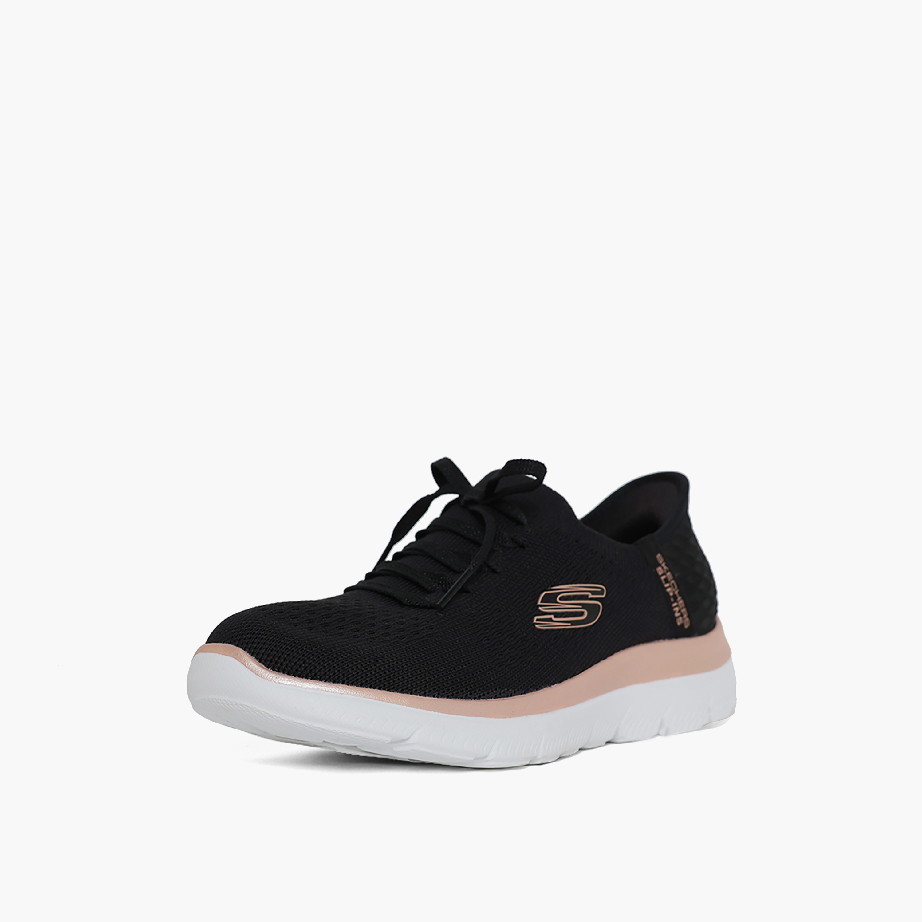 حذاء مشي بارز الملمس برباط إغلاق مطاطي للنساء من سكيتشرز - SUMMITS 15012-sports-women-shoes-image-1
