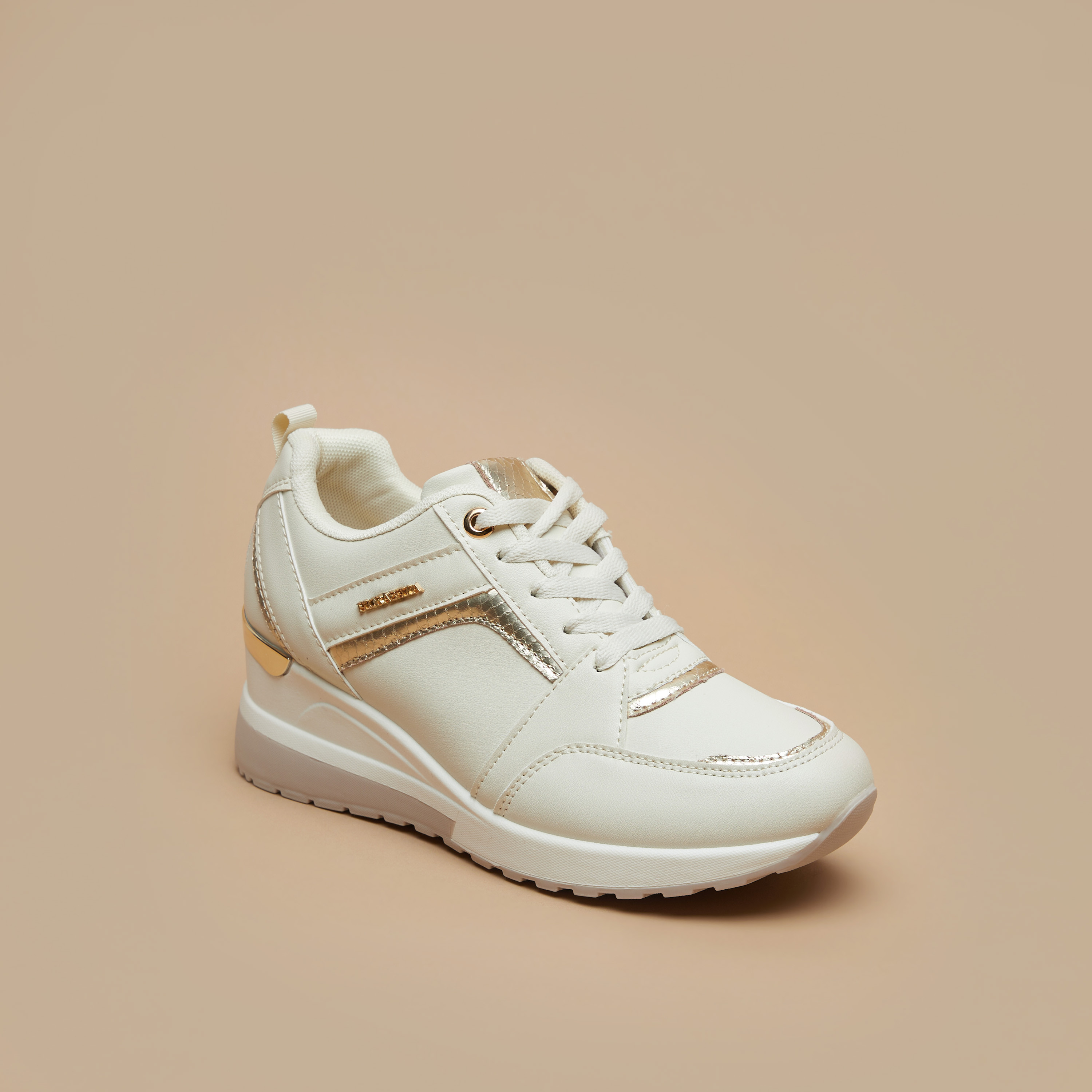 Wedge heel sneakers sales white