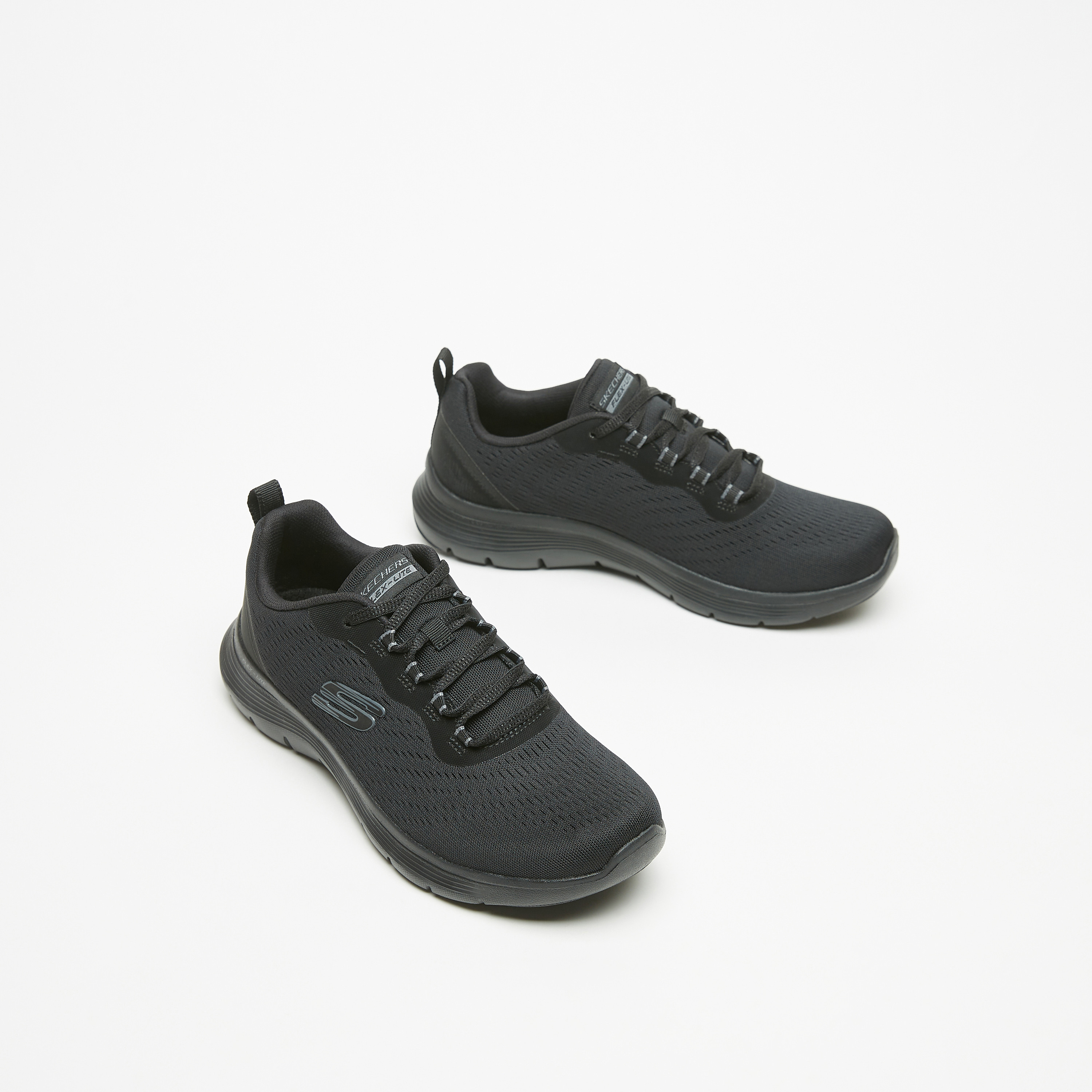 سكيتشرز حذاء رياضي فليكس ابيل 5.0 ميموري فوم كاحل منخفض للنساء 150201-BBK | OE-sports-women-shoes-image-1