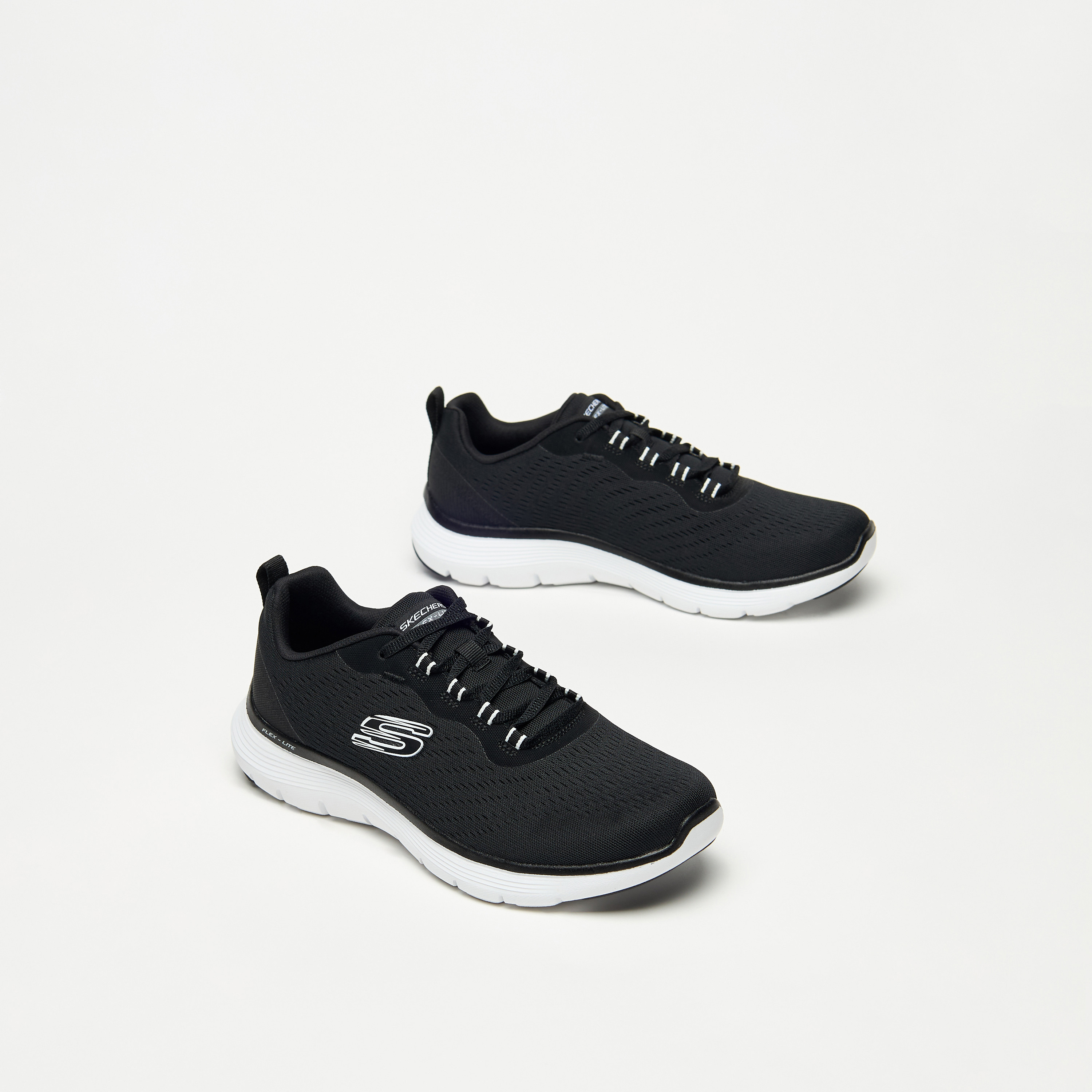 سكيتشرز حذاء رياضي فليكس ابيل 5.0 ميموري فوم كاحل منخفض للنساء 150201-BBK | OE-sports-women-shoes-image-9