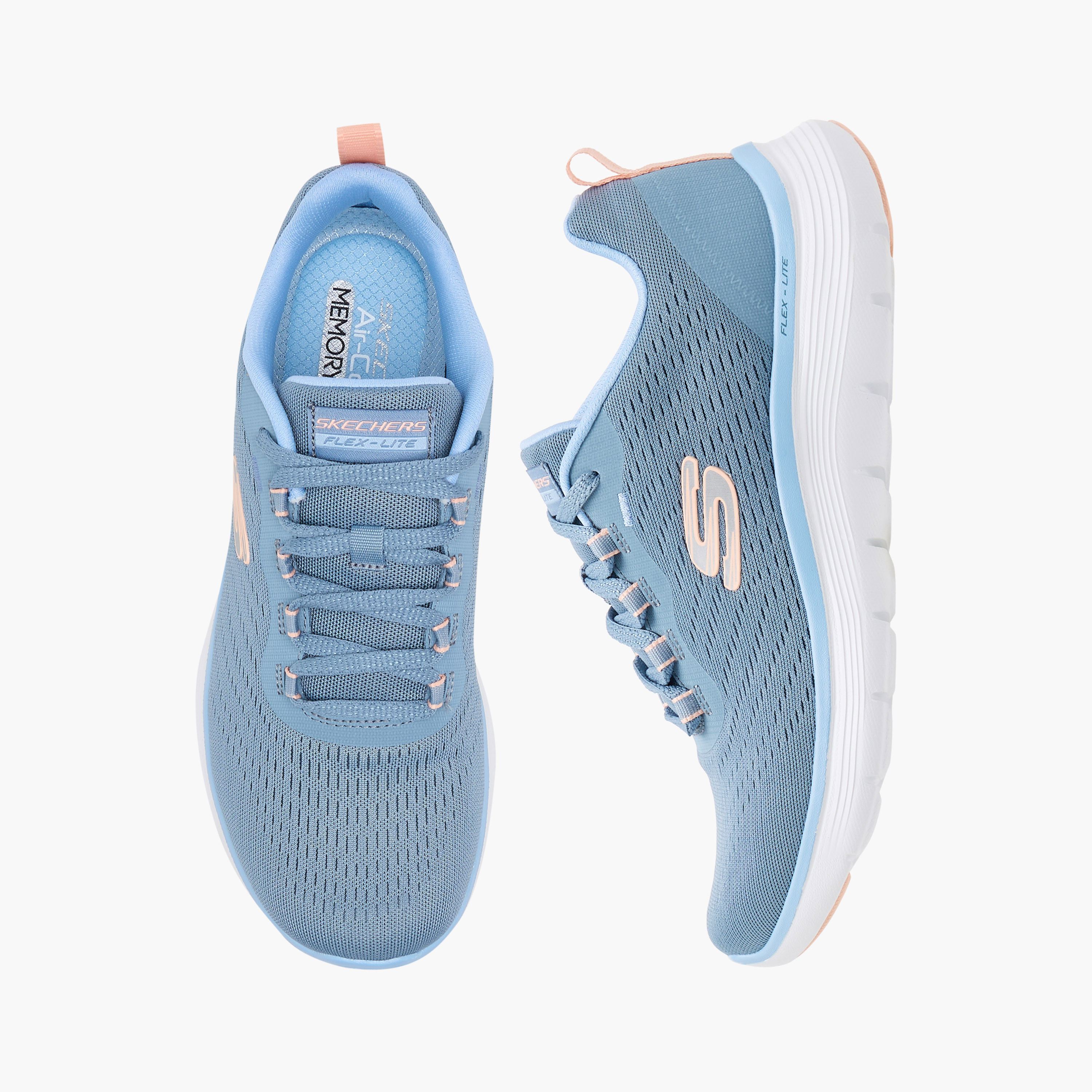 سكيتشرز حذاء رياضي فليكس ابيل 5.0 ميموري فوم كاحل منخفض للنساء 150201-BBK | OE-sports-women-shoes-image-33