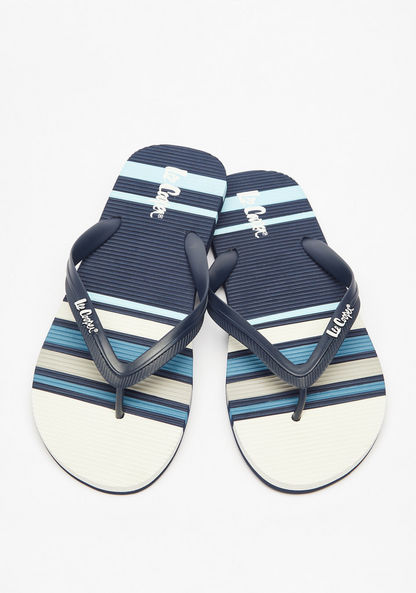 Lee Cooper Striped Slip-On Thong Slippers-Men%27s Flip Flops & Beach Slippers-image-1