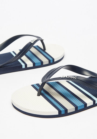 Lee Cooper Striped Slip-On Thong Slippers