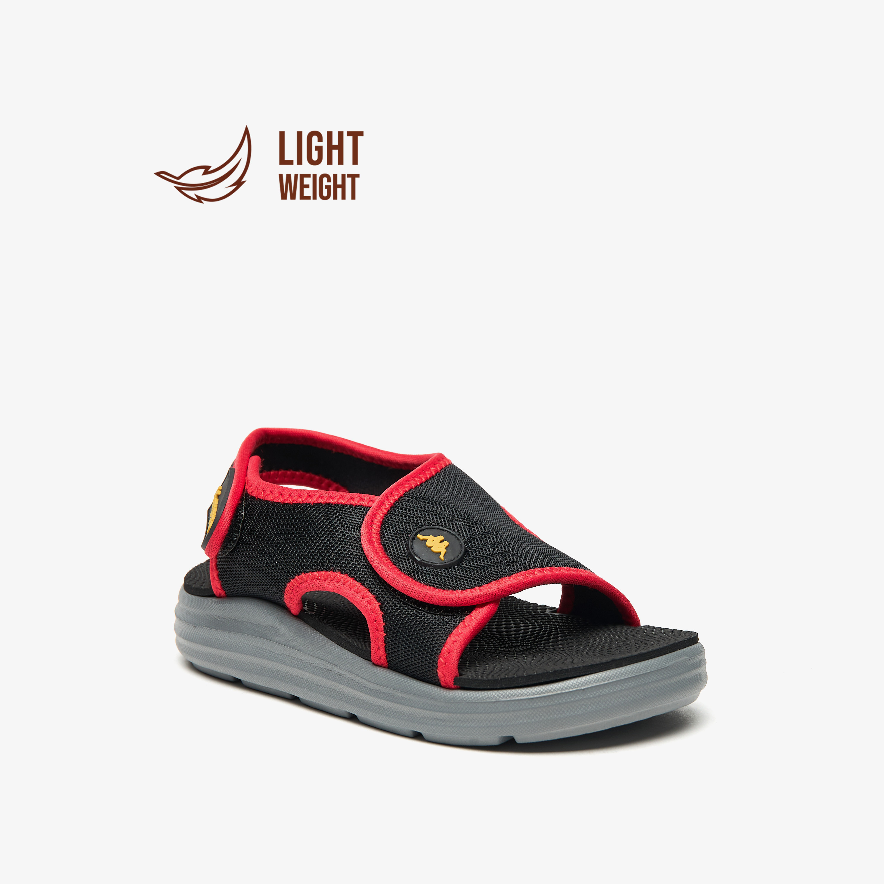 صندل خفيف الوزن بحزام إغلاق خلفي وتفاصيل الشعار للأولاد من كابا-boys-shoes-sandals-image-6