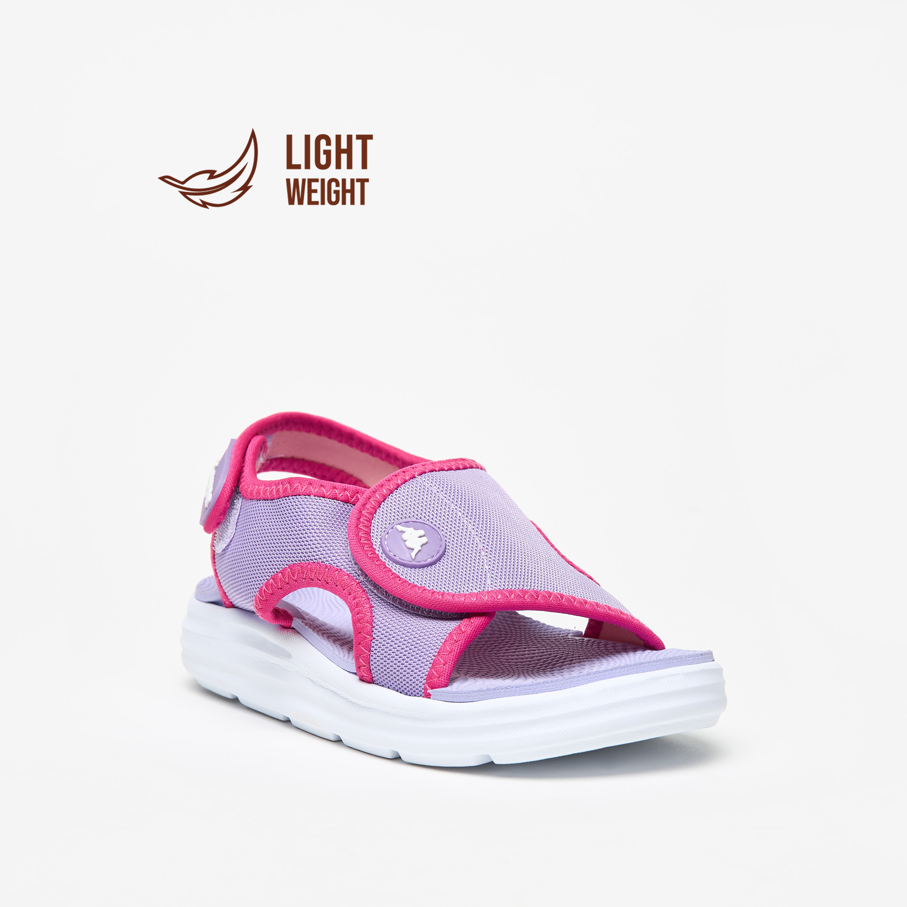 Kappa Girl's Colourblock Lightweight Sandals with Hook and Loop Closure-girls-shoes-sandals-image-6