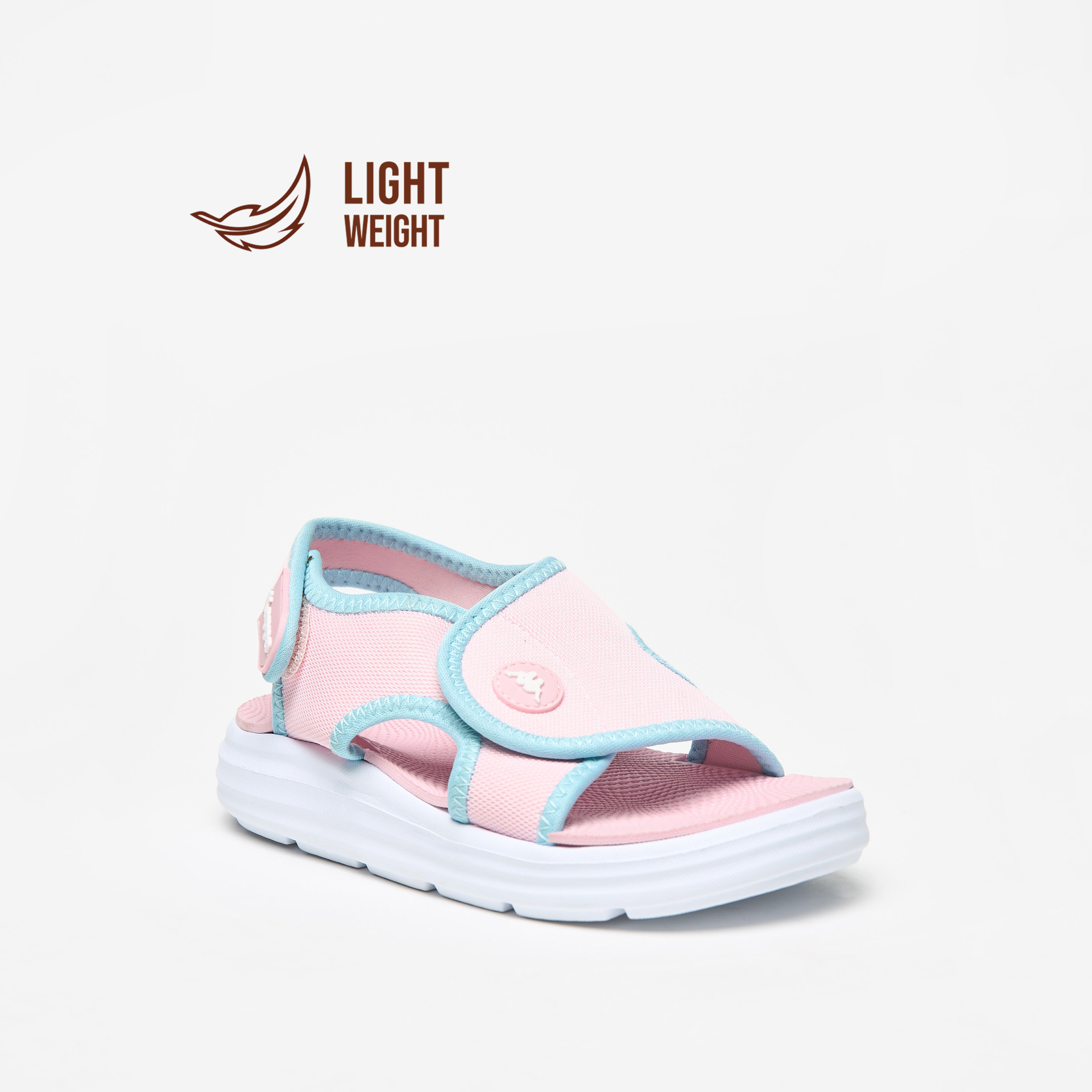 Kappa Girl's Colourblock Lightweight Sandals with Hook and Loop Closure-girls-shoes-sandals-image-1