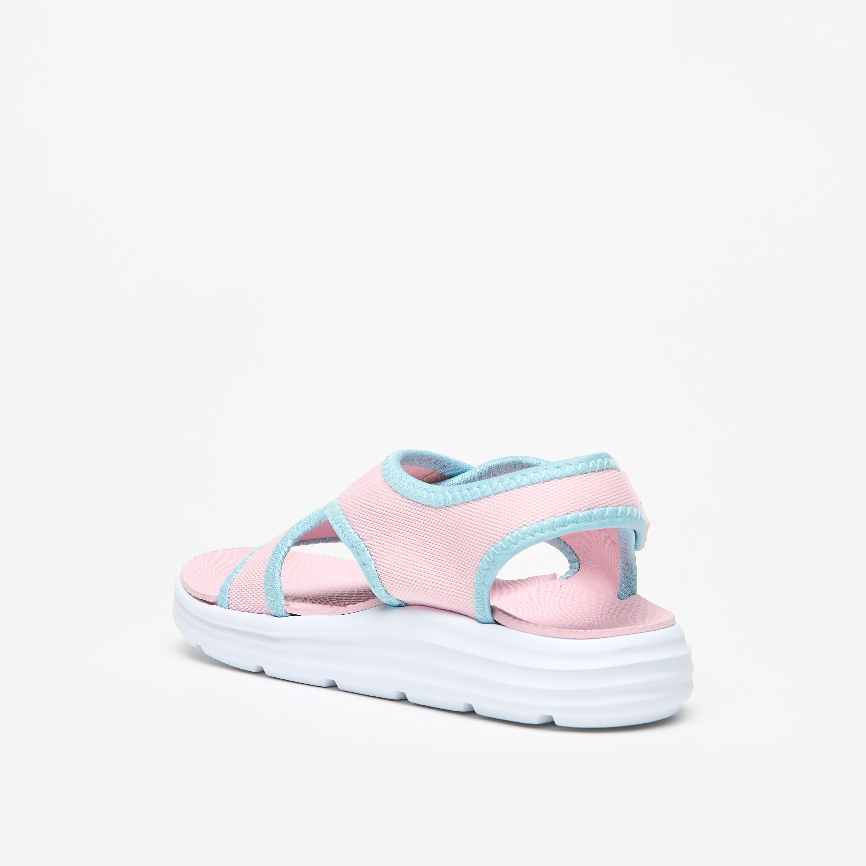 Kappa Girl's Colourblock Lightweight Sandals with Hook and Loop Closure-girls-shoes-sandals-image-2