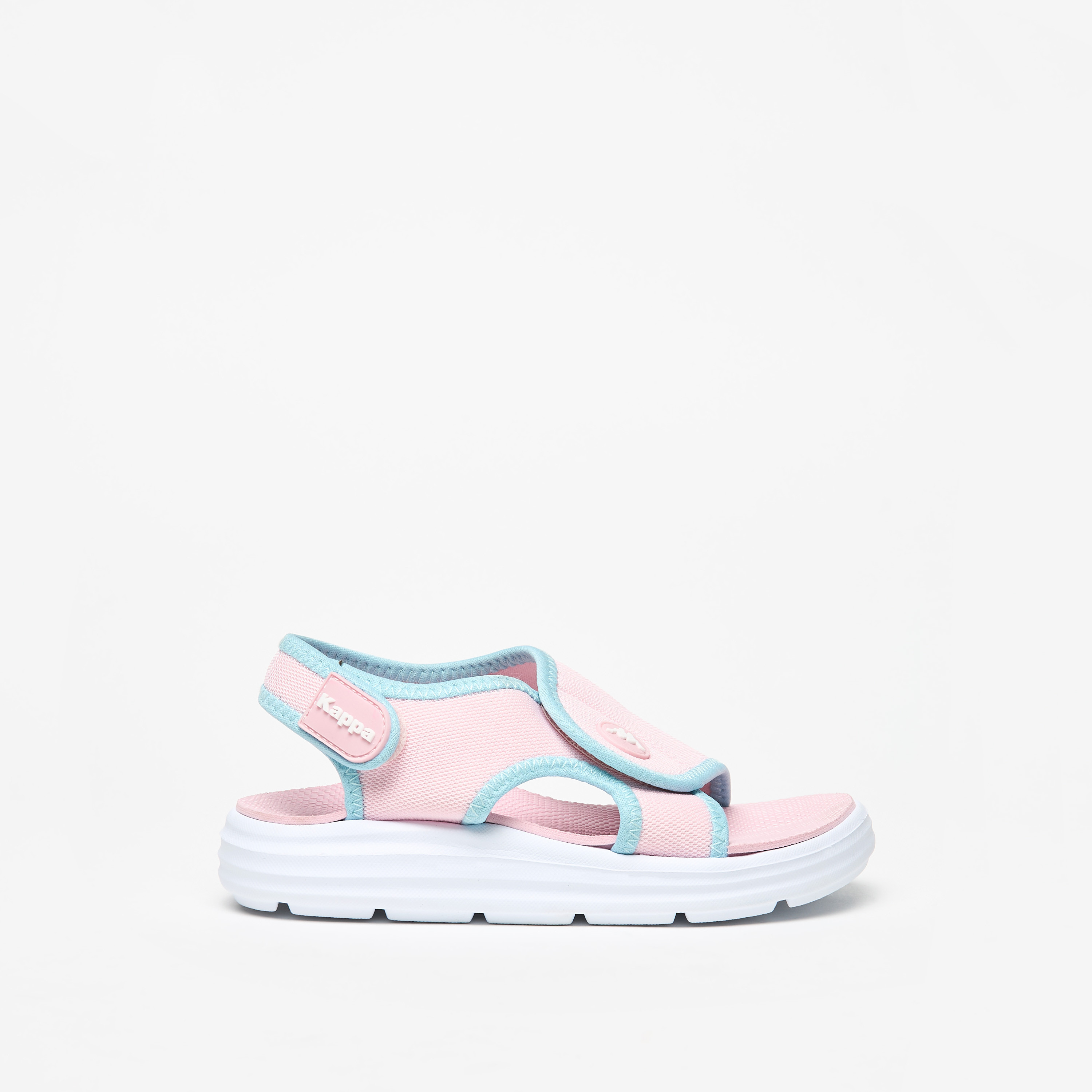 Kappa Girl's Colourblock Lightweight Sandals with Hook and Loop Closure-girls-shoes-sandals-image-3